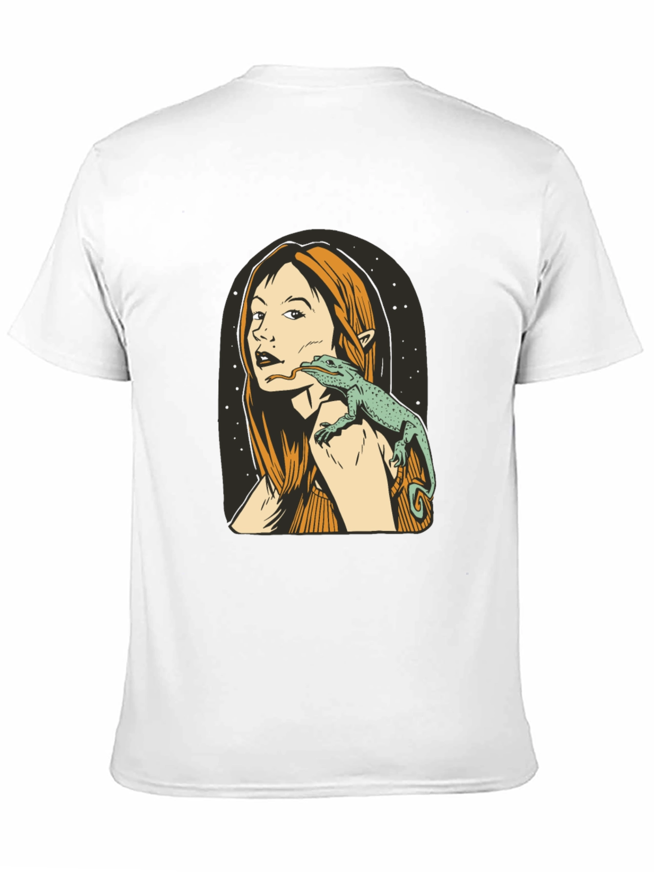 Lizard Woman Black Graphic Tee