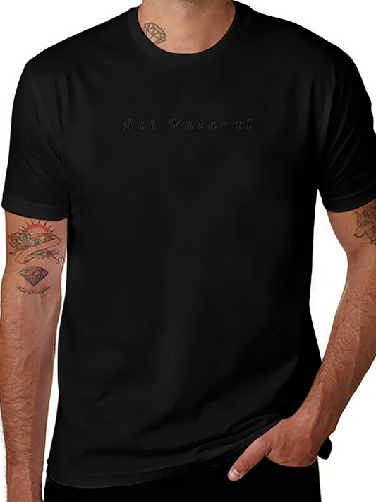 Act Natural Black Crew Neck Tee