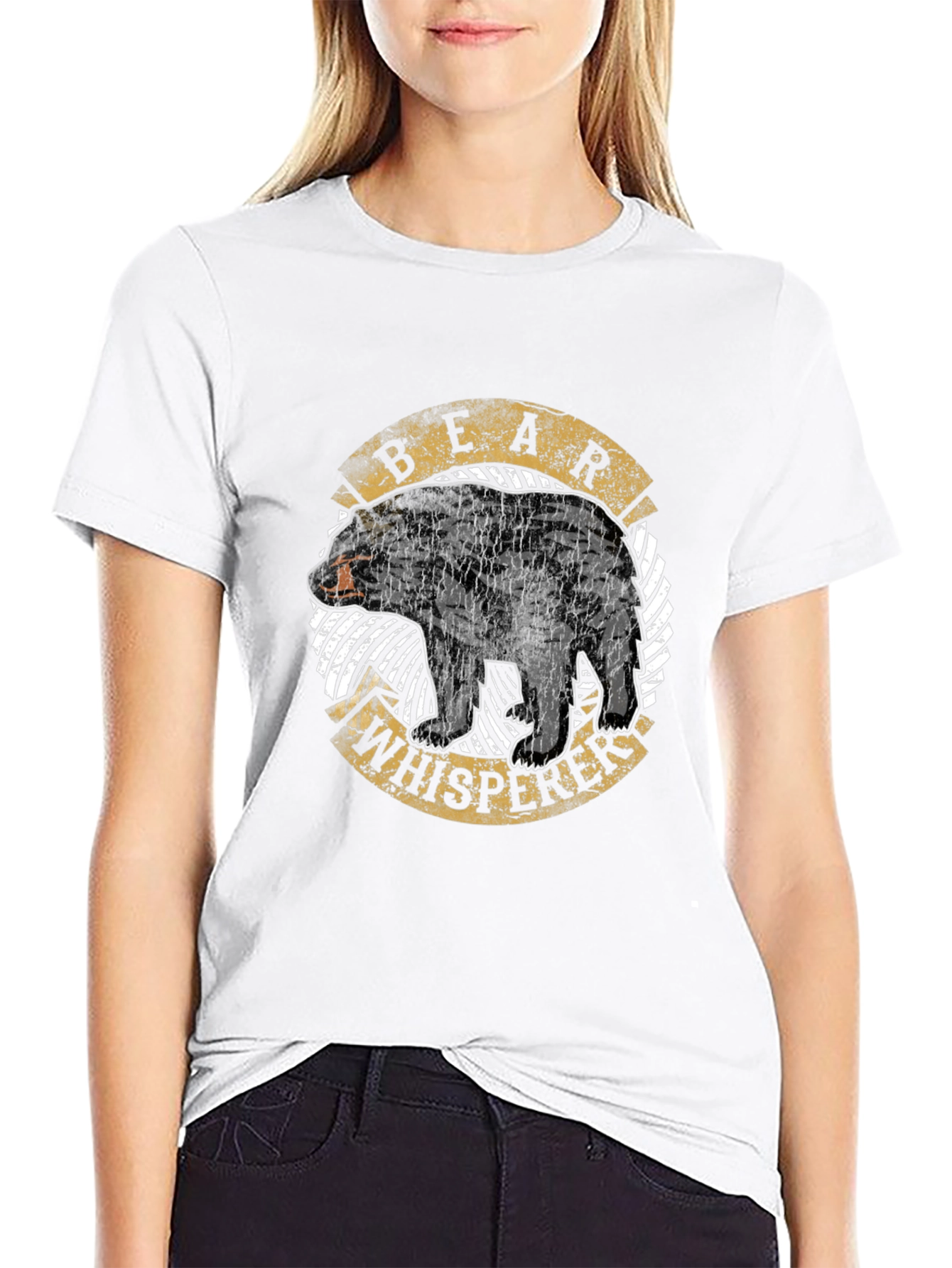 Bear Whisperer Graphic T-Shirt - Black