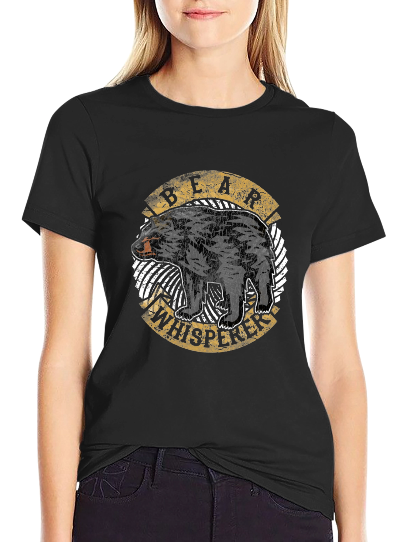 Bear Whisperer Graphic T-Shirt - Black