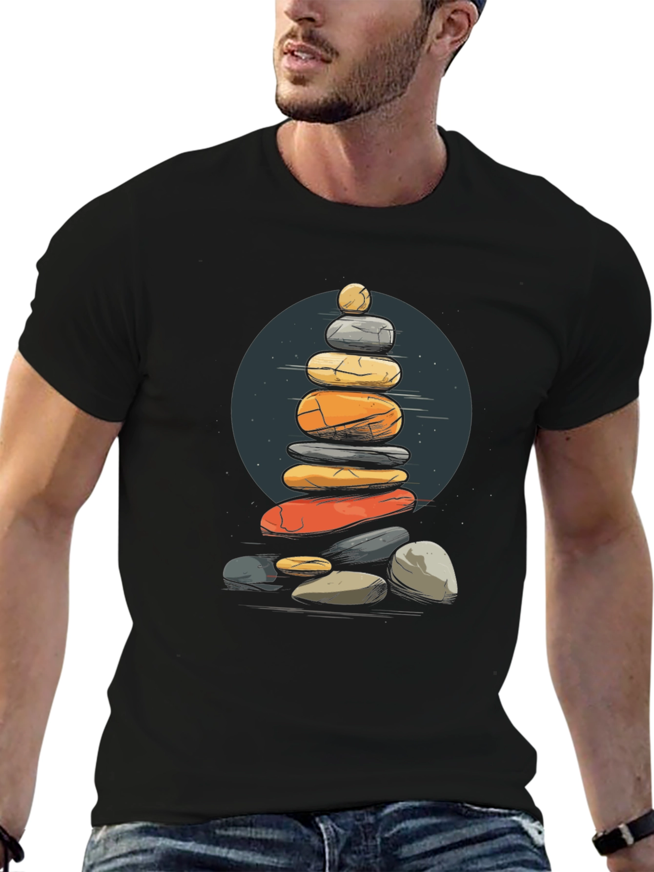 Stacked Stones Graphic Tee - Relaxed Fit