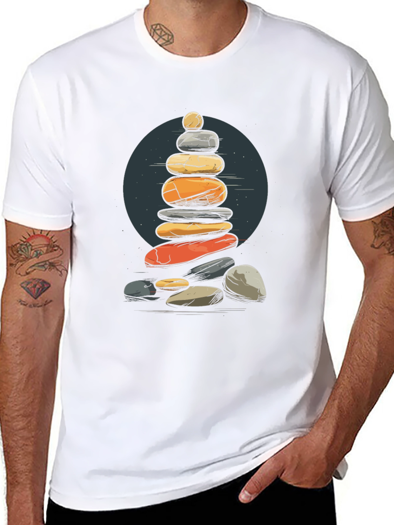 Stacked Stones Graphic Tee - Relaxed Fit