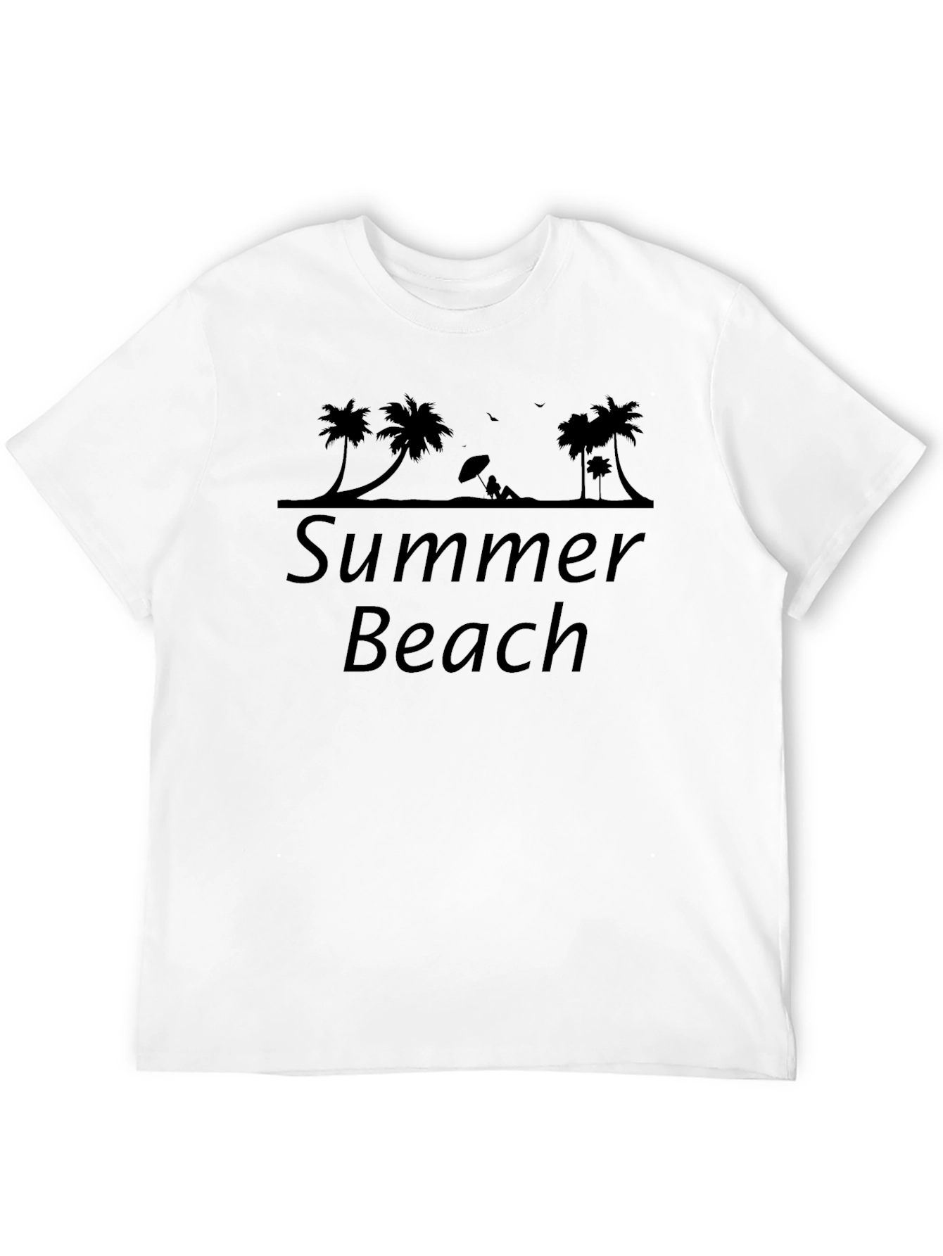 Summer Beach Palm Tree Graphic T-Shirt