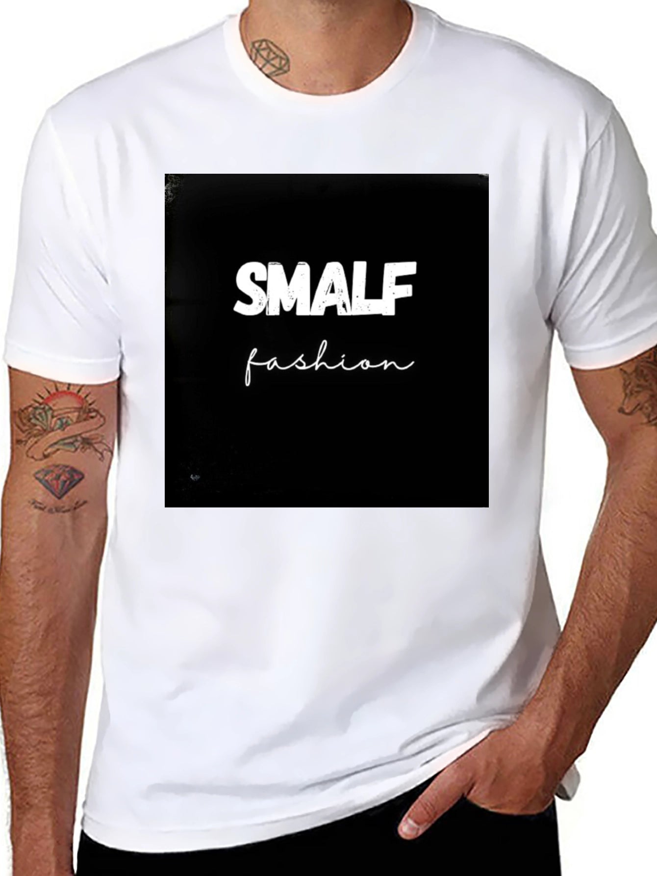 SMALF Fashion Black T-Shirt