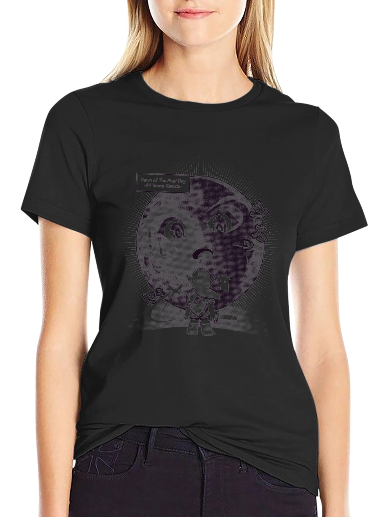 Graphic Print Mens Black T-Shirt
