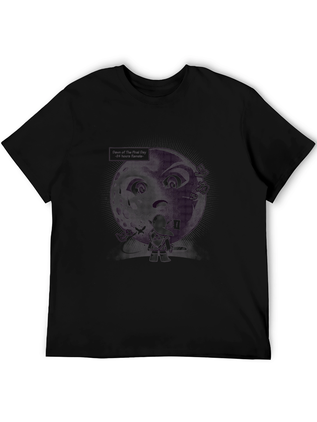 Graphic Print Mens Black T-Shirt