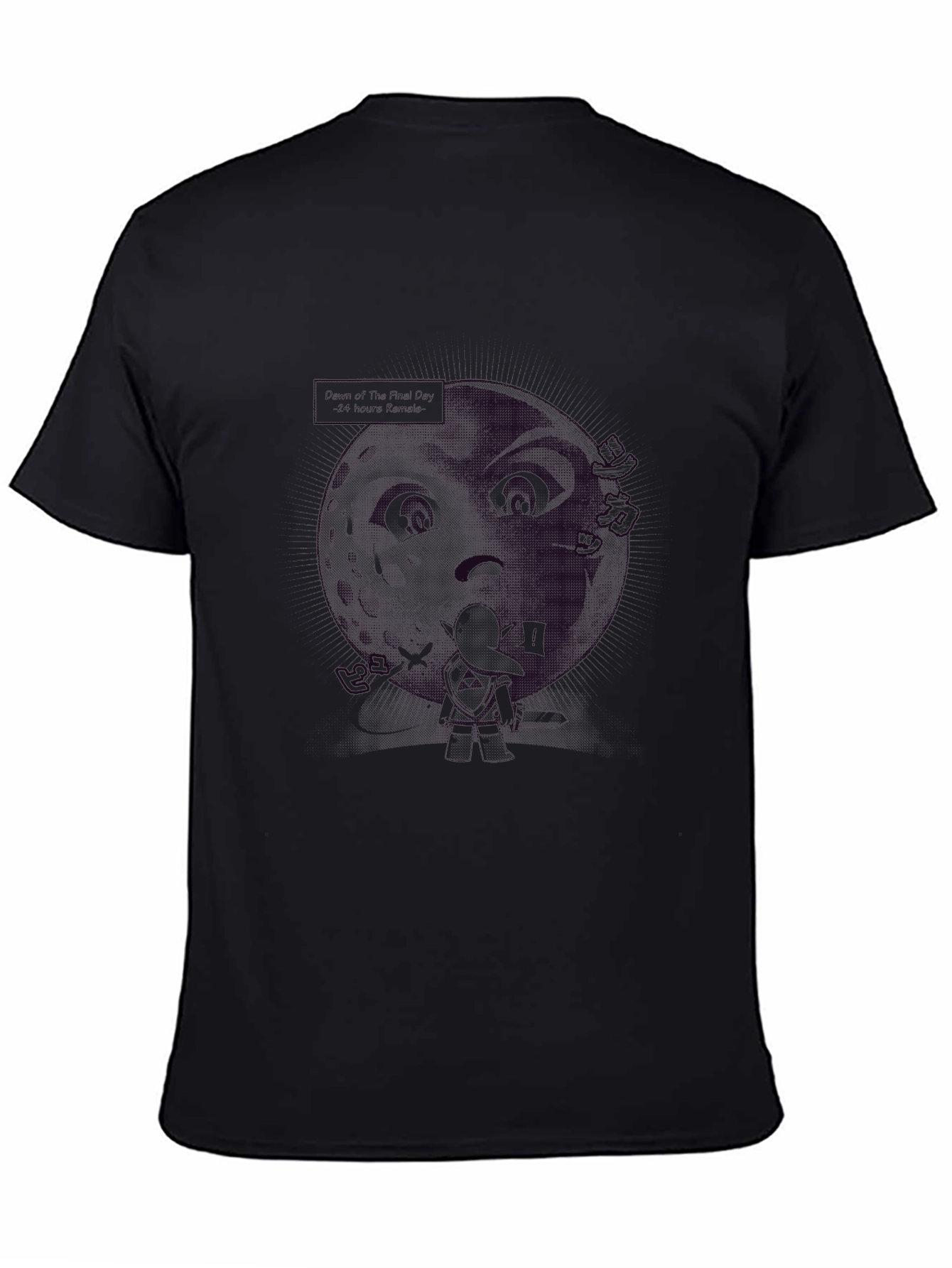 Graphic Print Mens Black T-Shirt