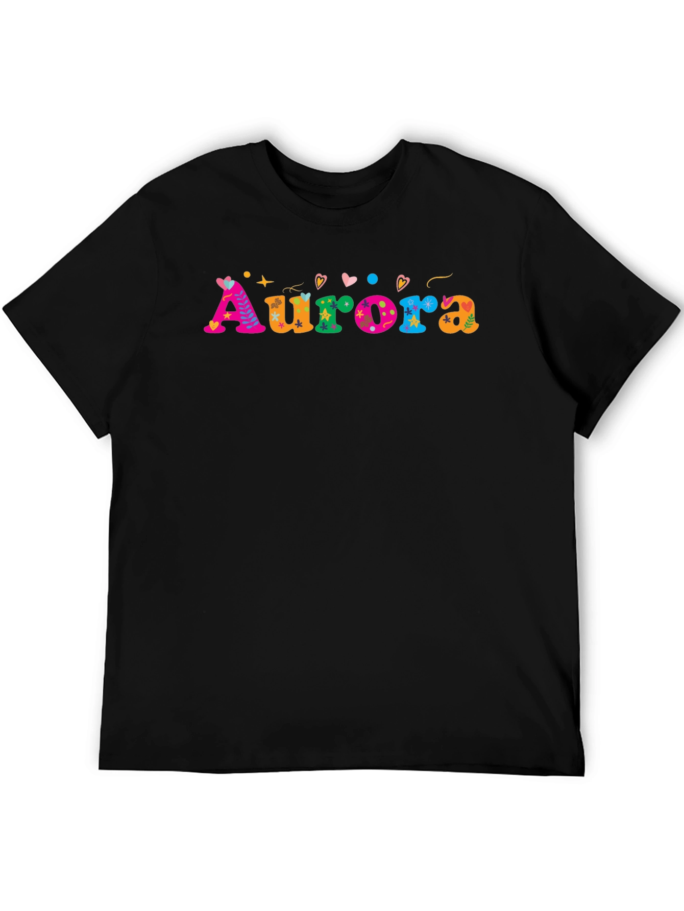 Aurora Funky Graphic T-Shirt - Black