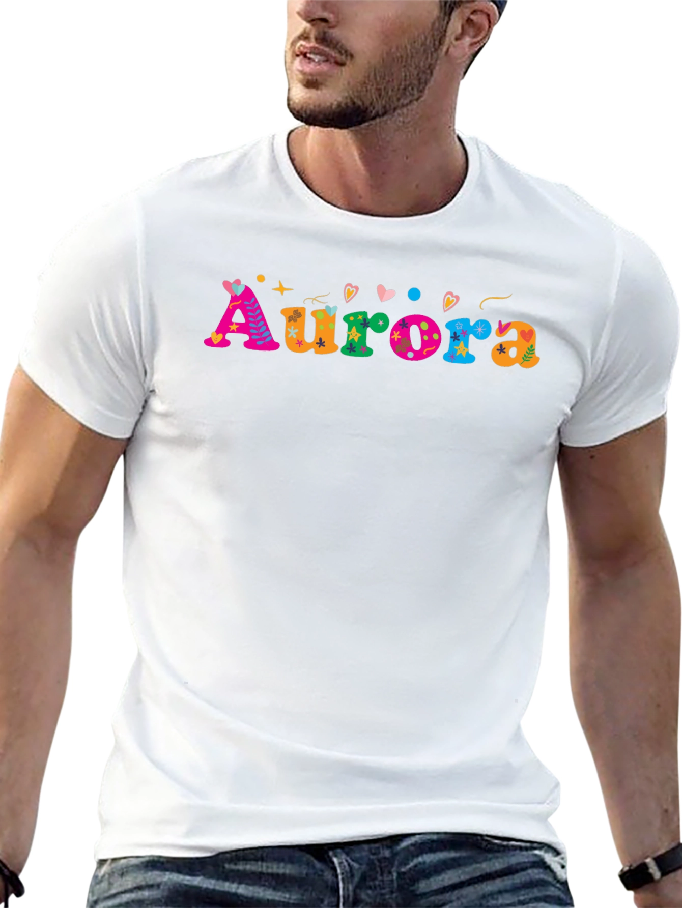 Aurora Funky Graphic T-Shirt - Black