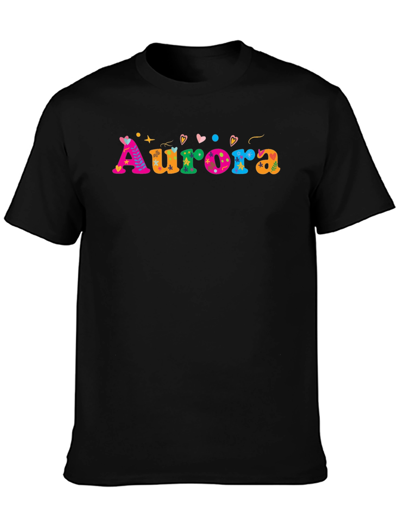 Aurora Funky Graphic T-Shirt - Black
