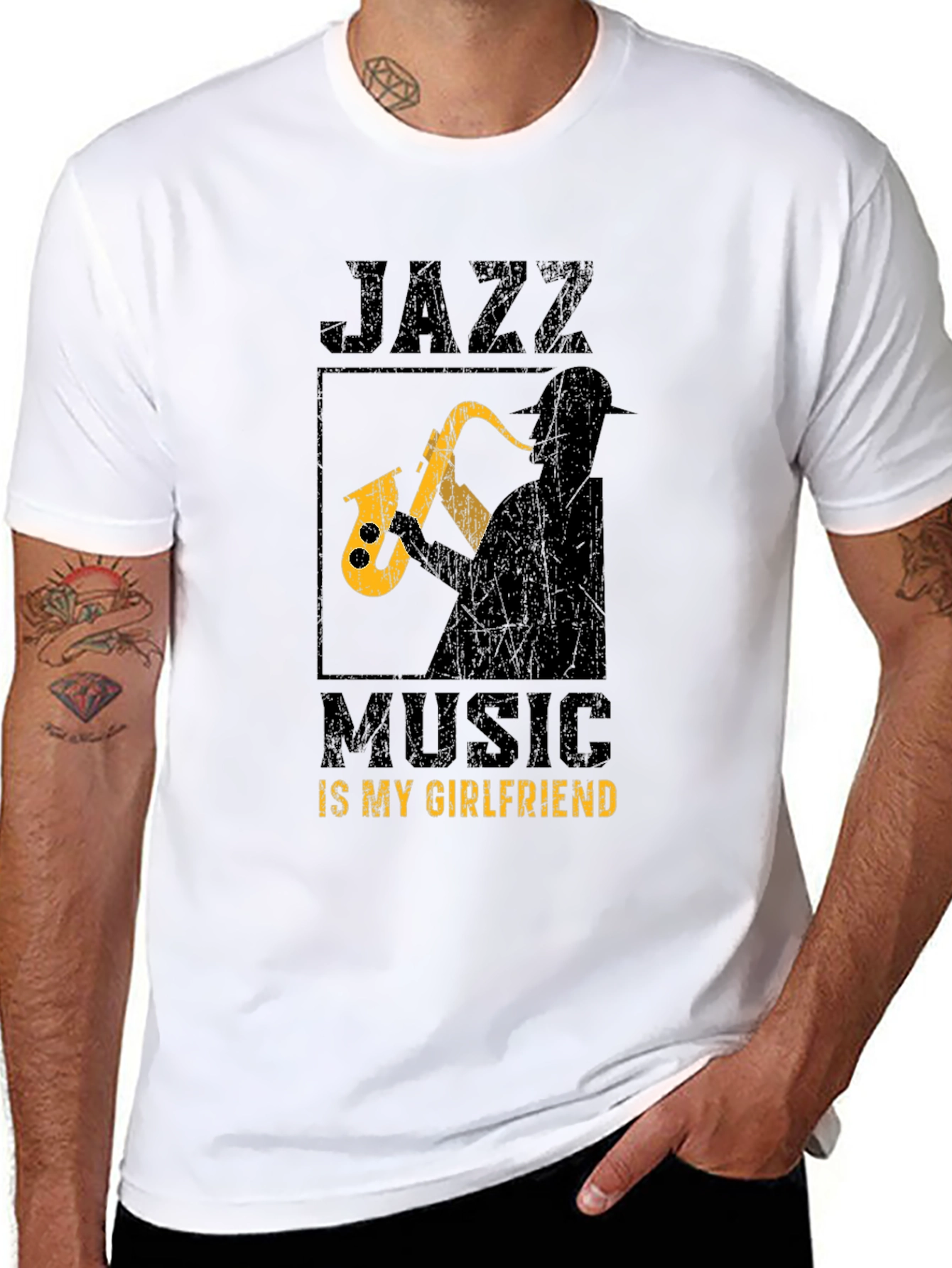 Jazz Music is My Girlfriend Graphic T-Shirt