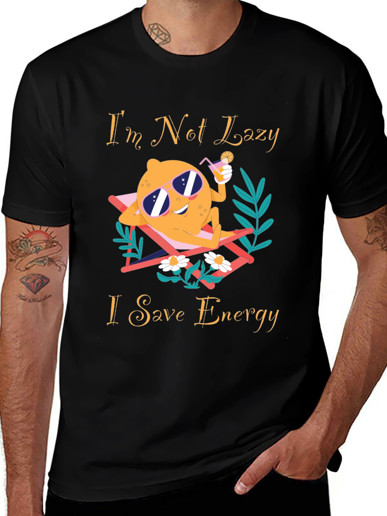 Im Not Lazy I Save Energy Graphic T-Shirt