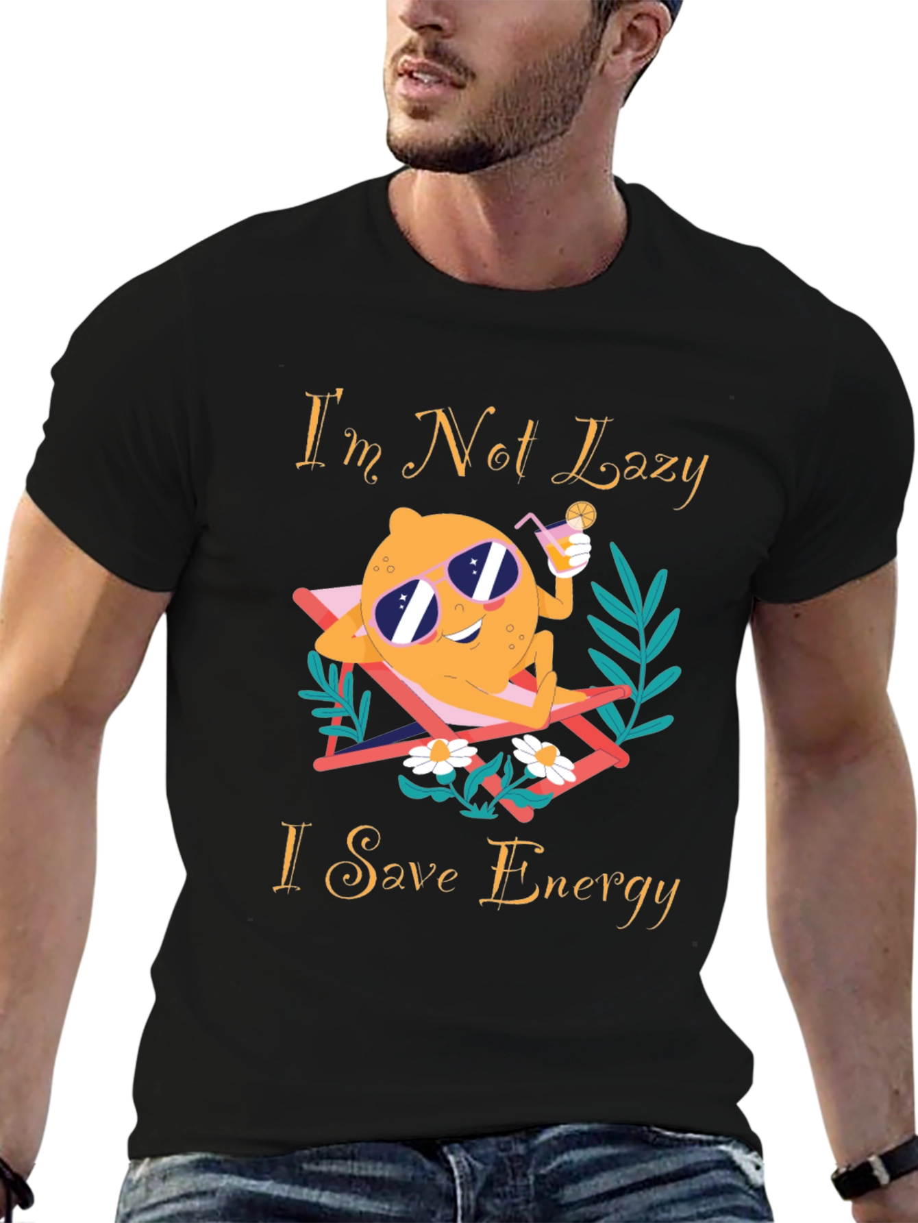 Im Not Lazy I Save Energy Graphic T-Shirt