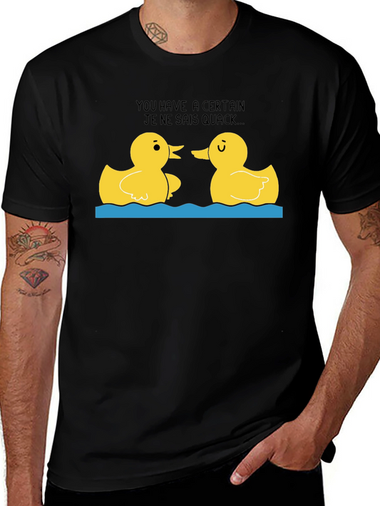 Duck Humor Graphic T-Shirt - Je Ne Sais Quack