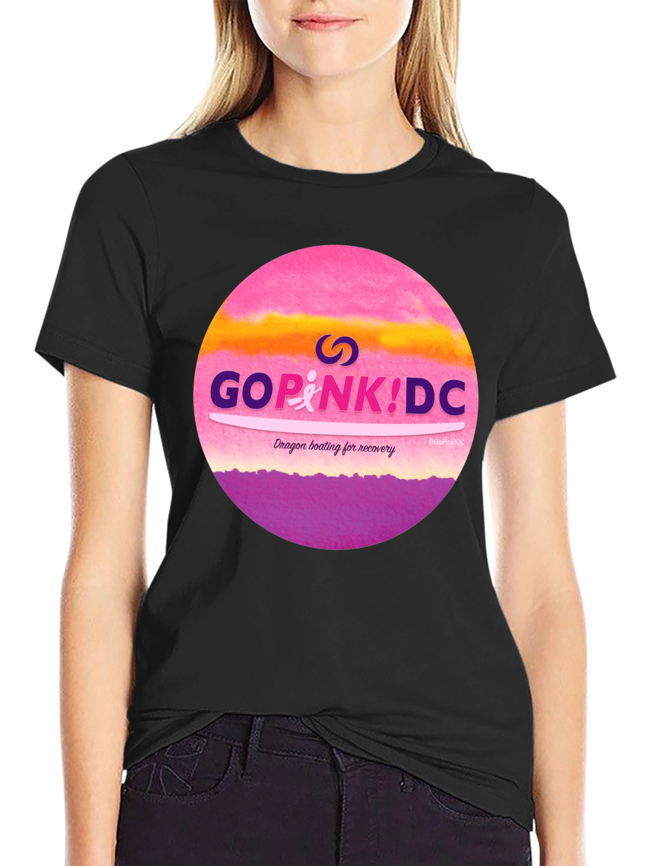Go Pink! DC T-Shirt Dragon Boating for Recovery