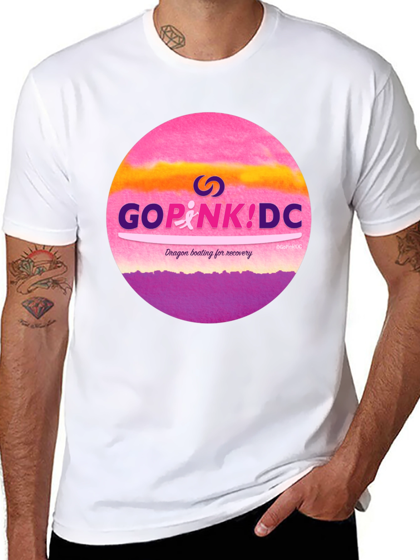 Go Pink! DC T-Shirt Dragon Boating for Recovery