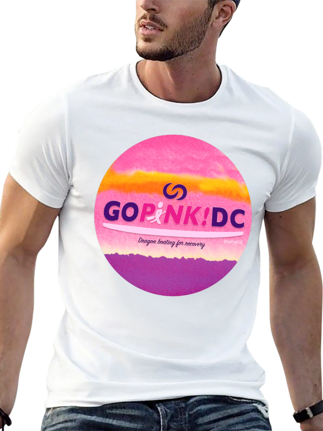 Go Pink! DC T-Shirt Dragon Boating for Recovery