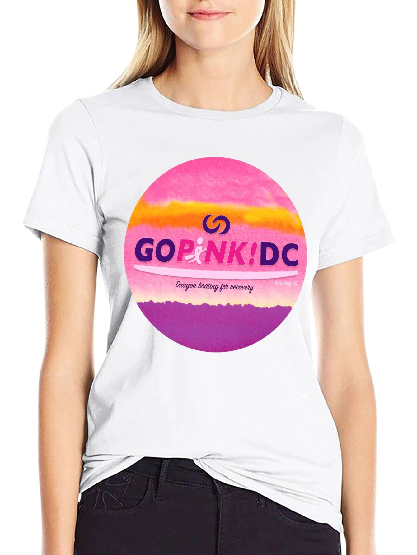 Go Pink! DC T-Shirt Dragon Boating for Recovery