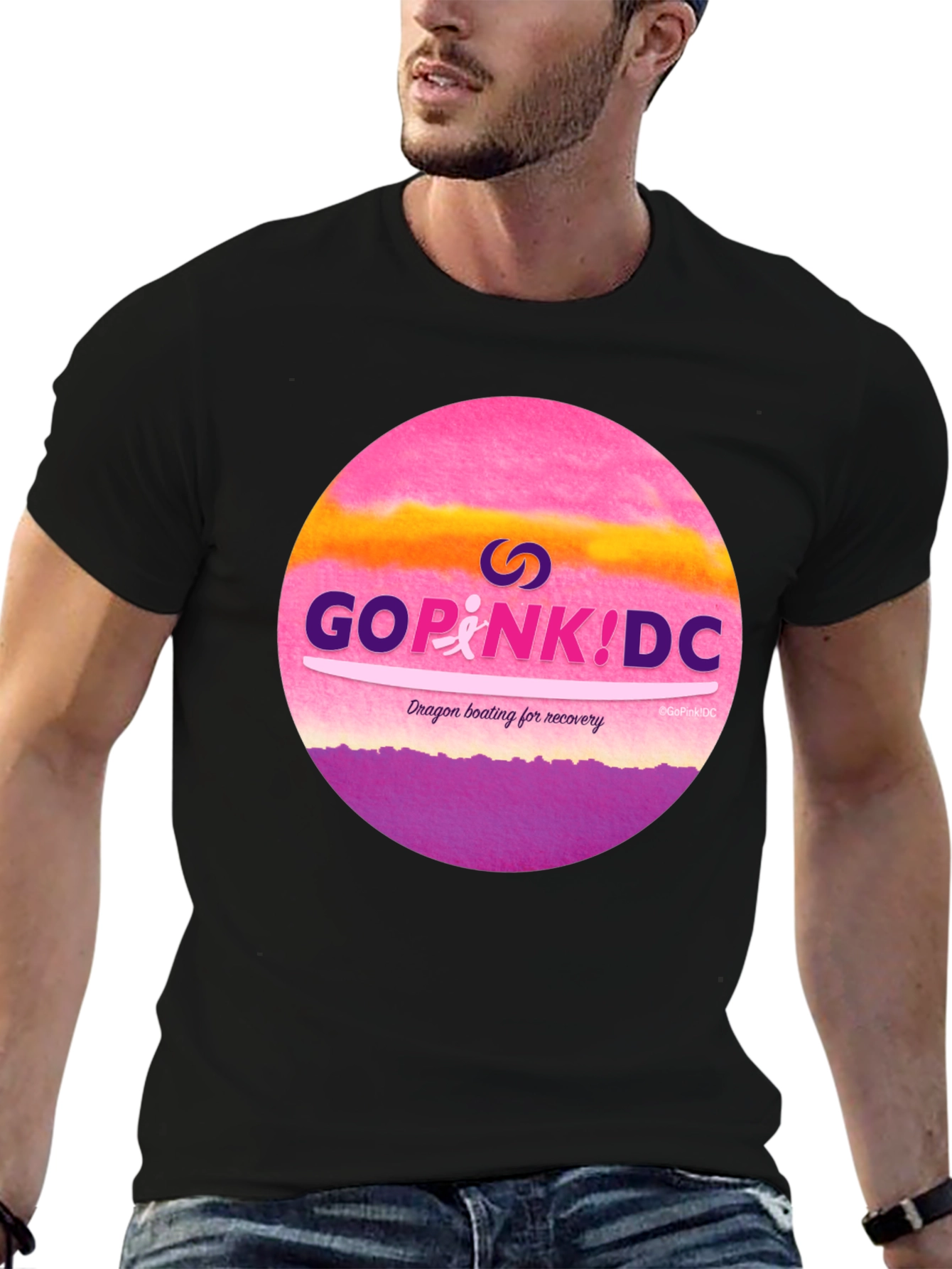Go Pink! DC T-Shirt Dragon Boating for Recovery