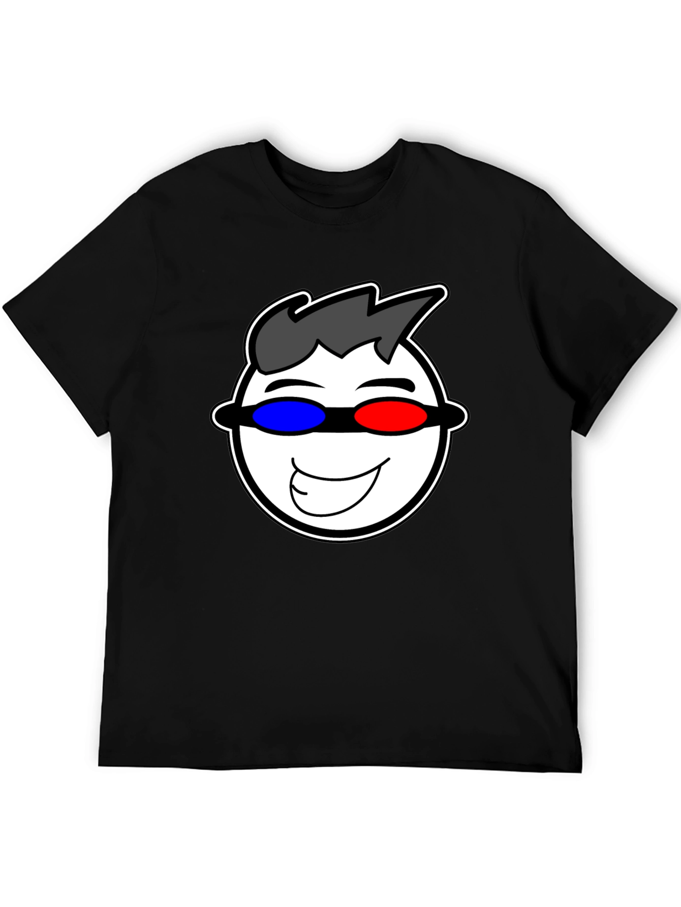 Cool Graphic Tee: 3D Glasses Smiley Face