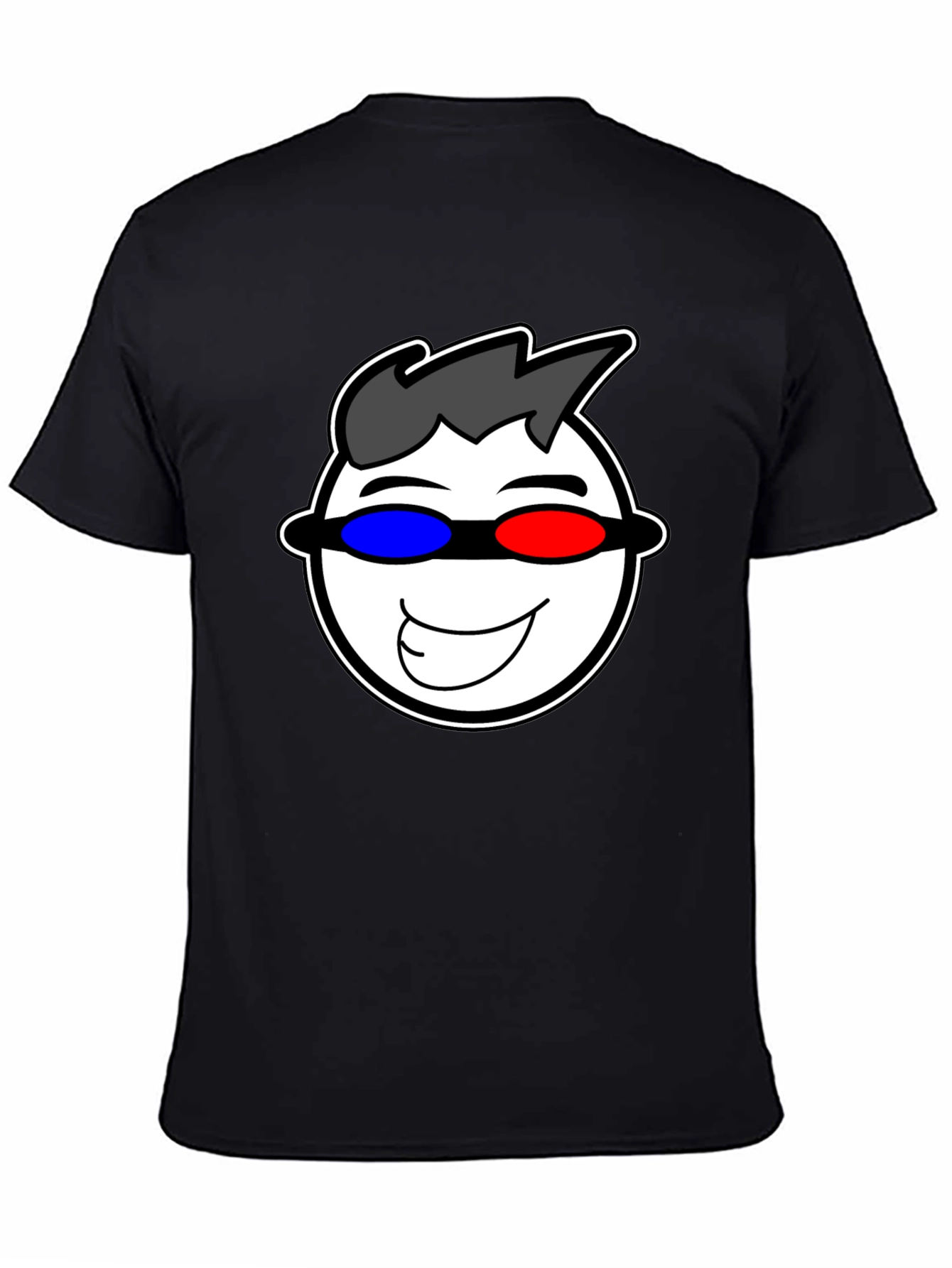 Cool Graphic Tee: 3D Glasses Smiley Face