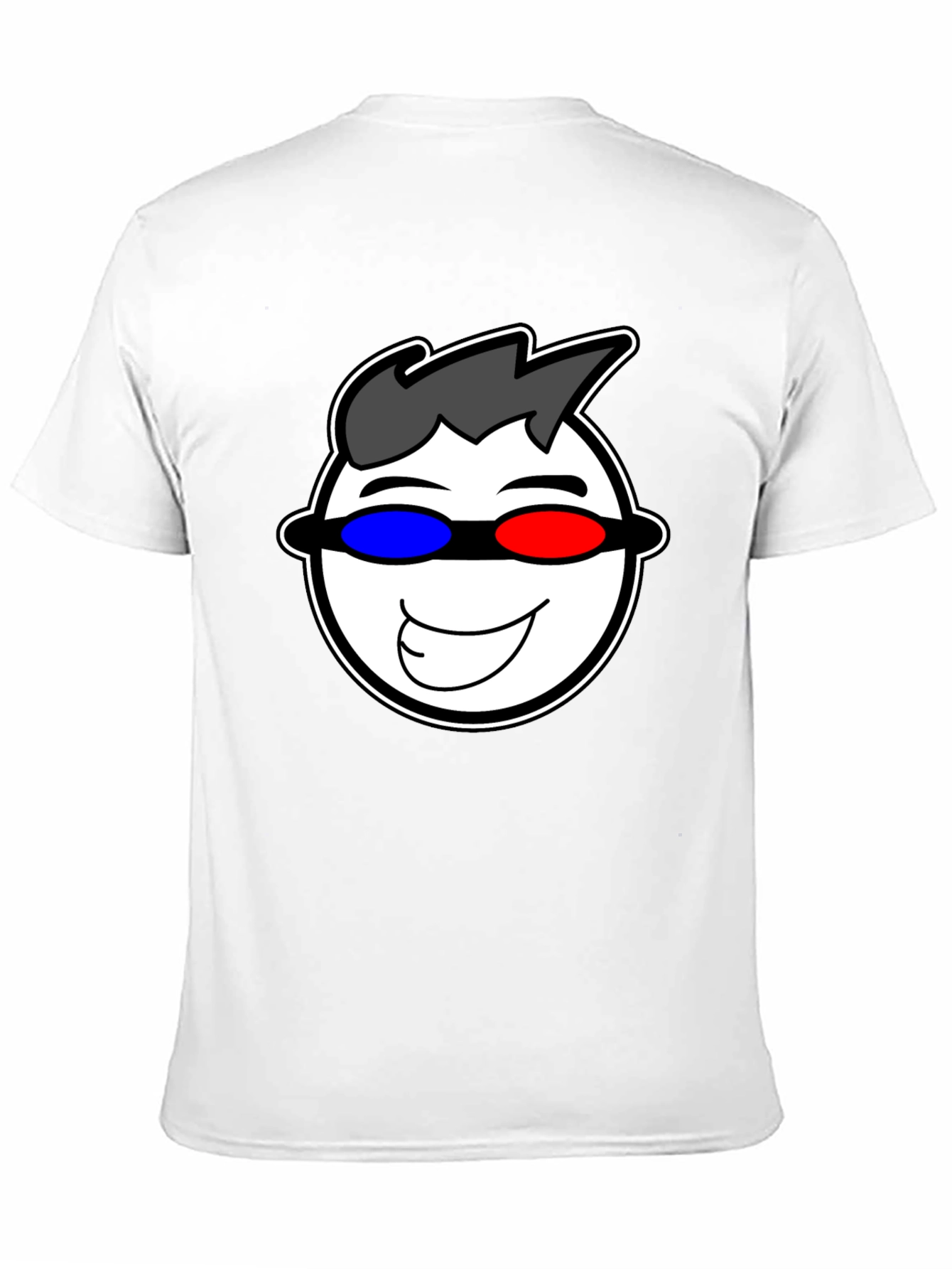 Cool Graphic Tee: 3D Glasses Smiley Face