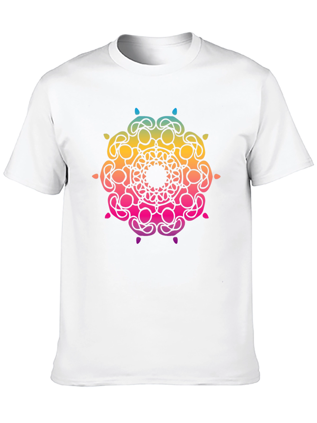 Vibrant Mandala Graphic Tee - Stylish Black T-Shirt