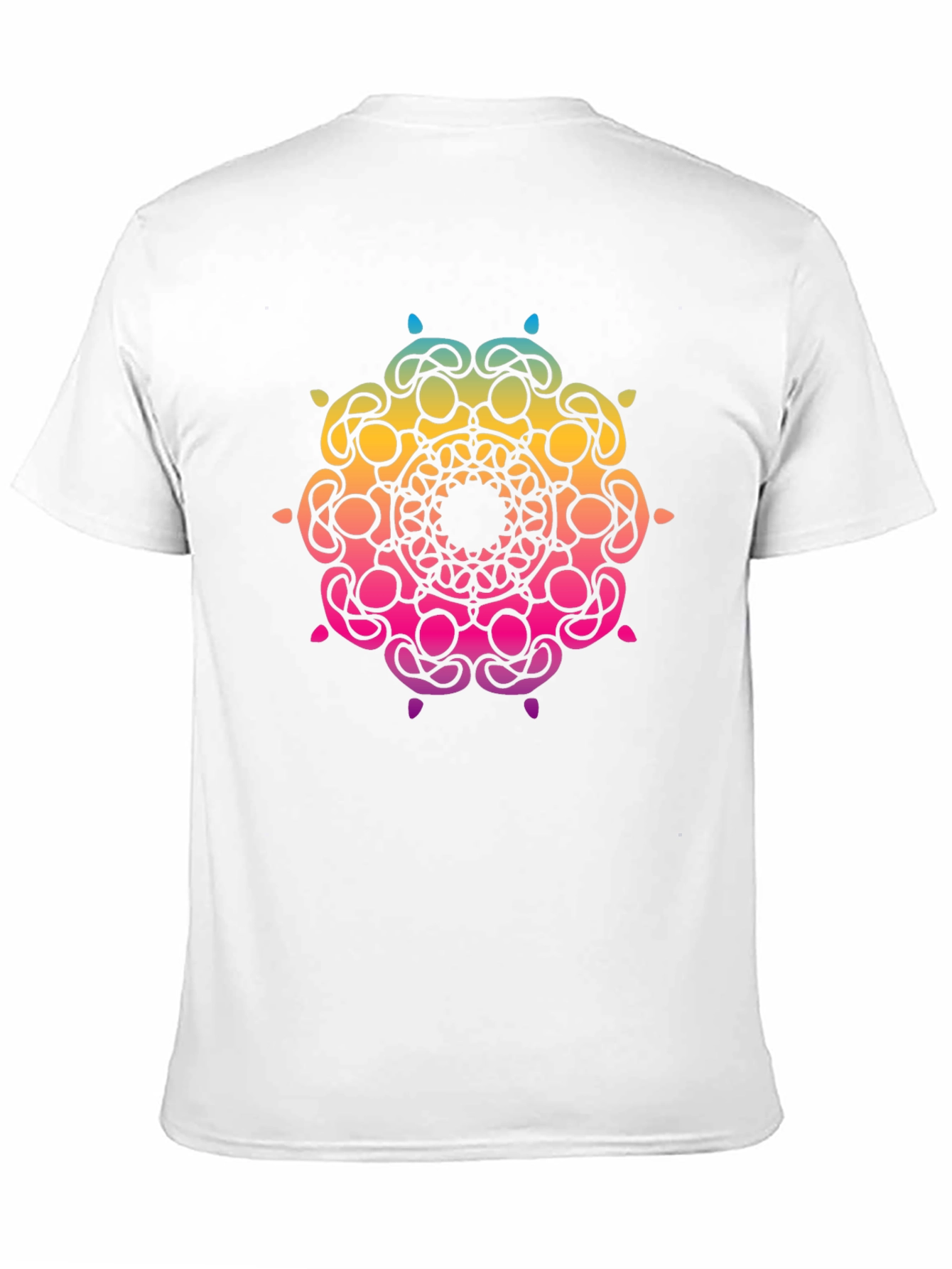 Vibrant Mandala Graphic Tee - Stylish Black T-Shirt
