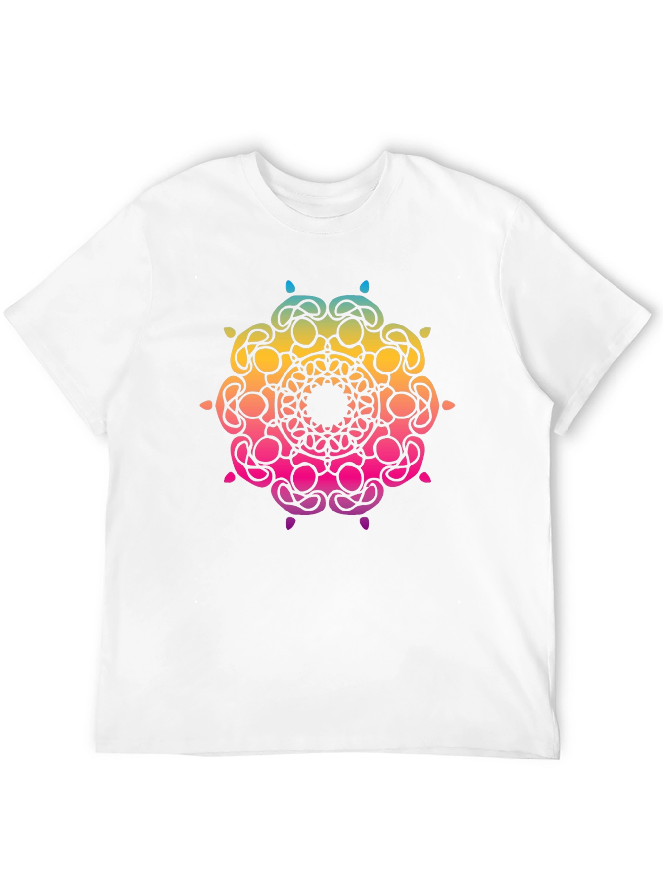 Vibrant Mandala Graphic Tee - Stylish Black T-Shirt