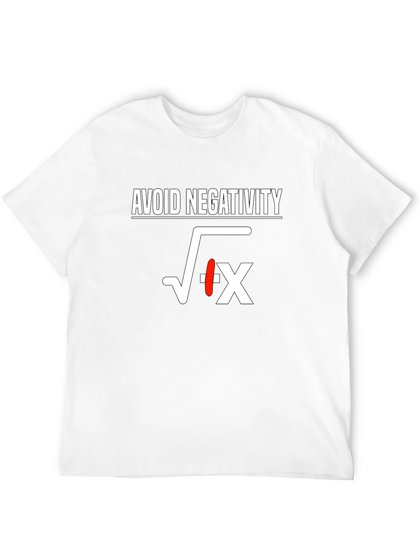 Avoid Negativity T-Shirt Math Humor Graphic Tee