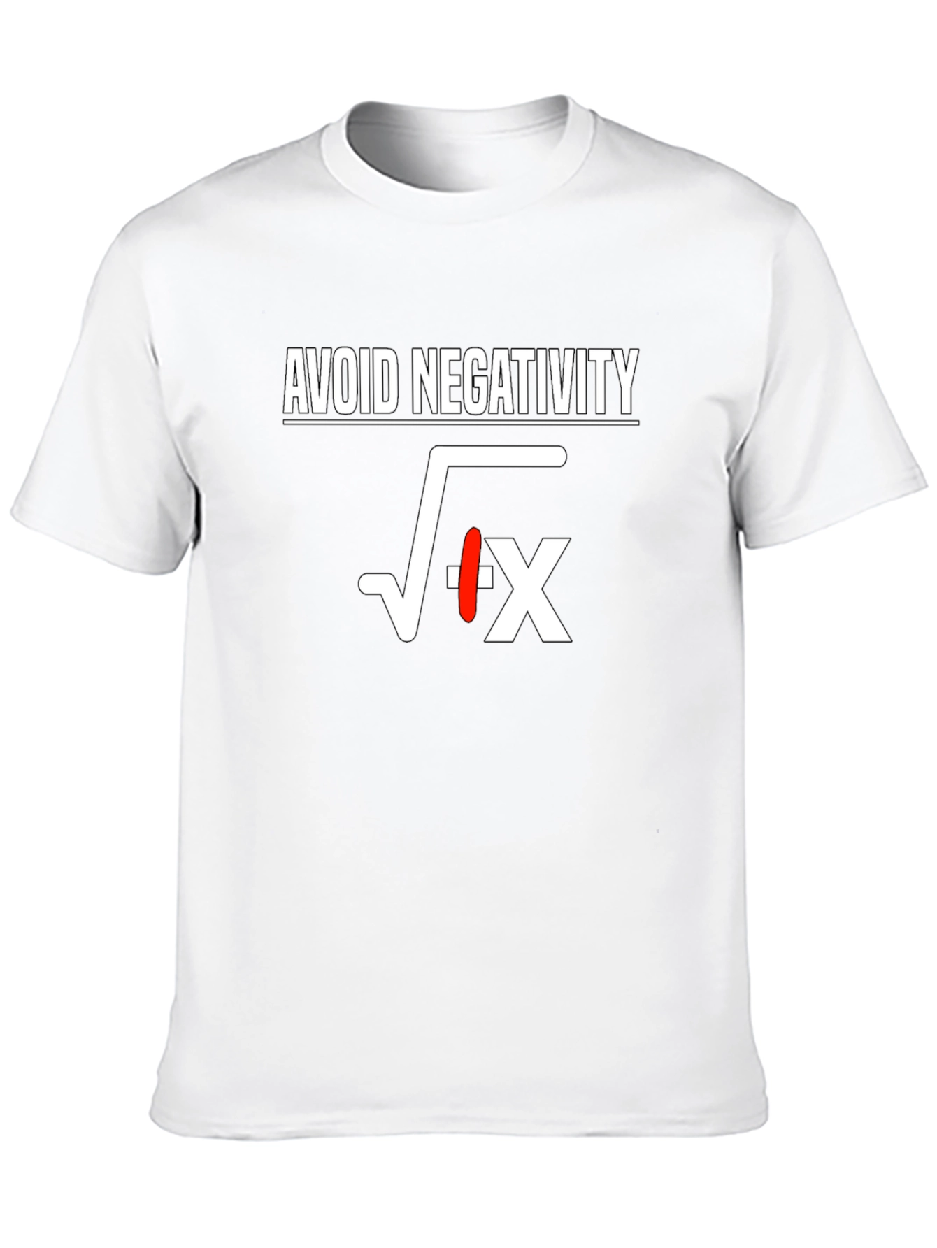 Avoid Negativity T-Shirt Math Humor Graphic Tee