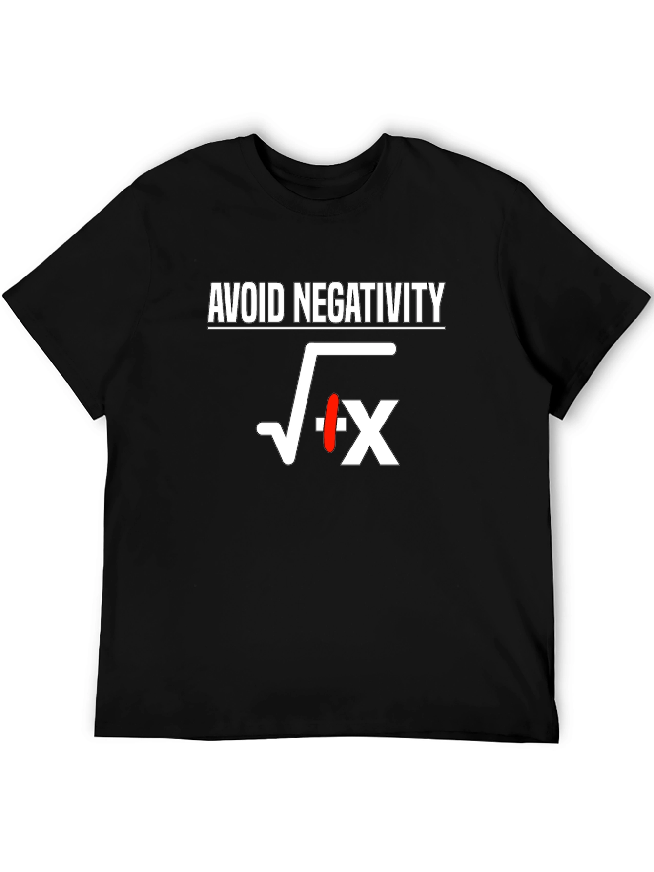 Avoid Negativity T-Shirt Math Humor Graphic Tee