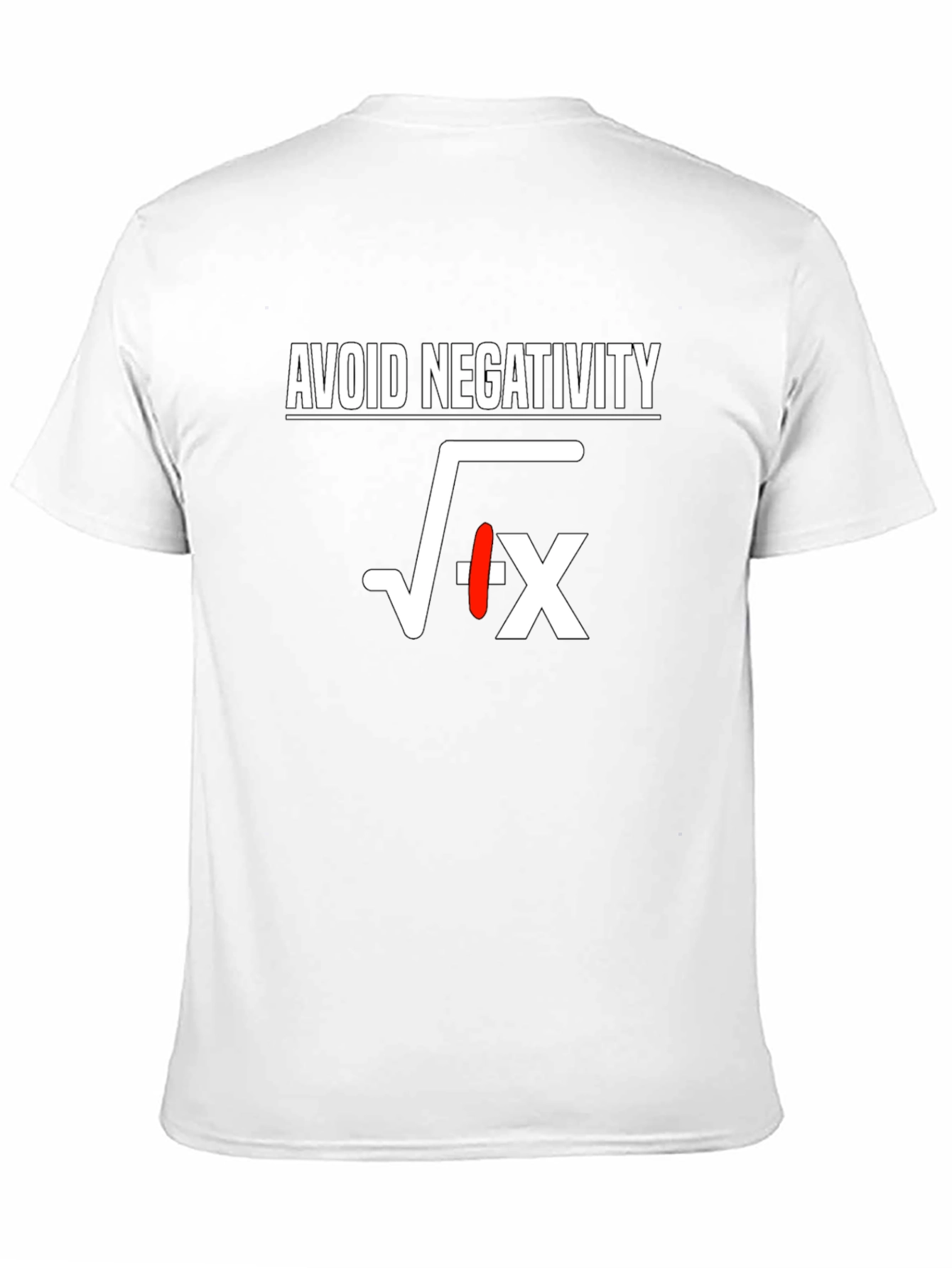 Avoid Negativity T-Shirt Math Humor Graphic Tee