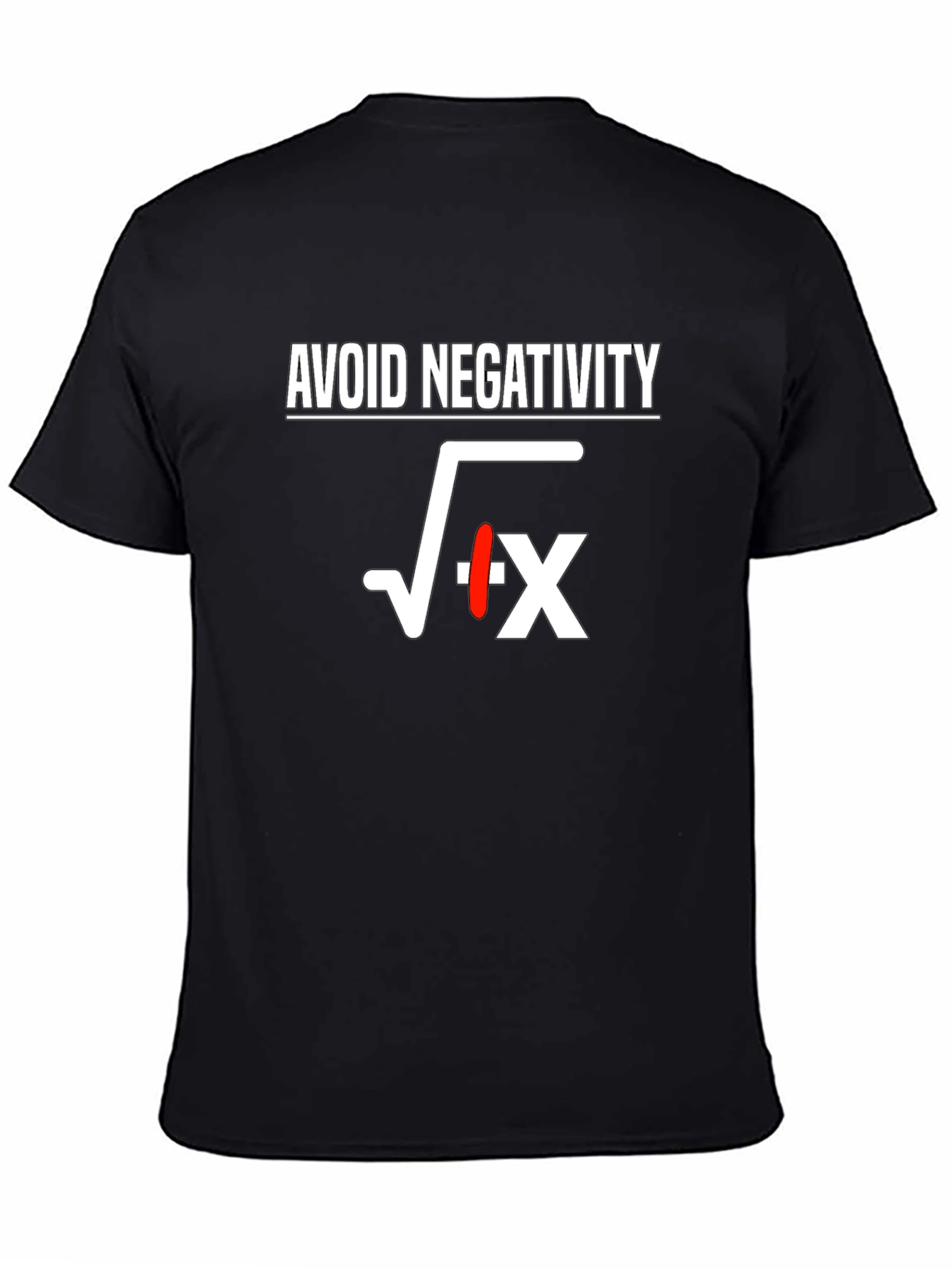 Avoid Negativity T-Shirt Math Humor Graphic Tee