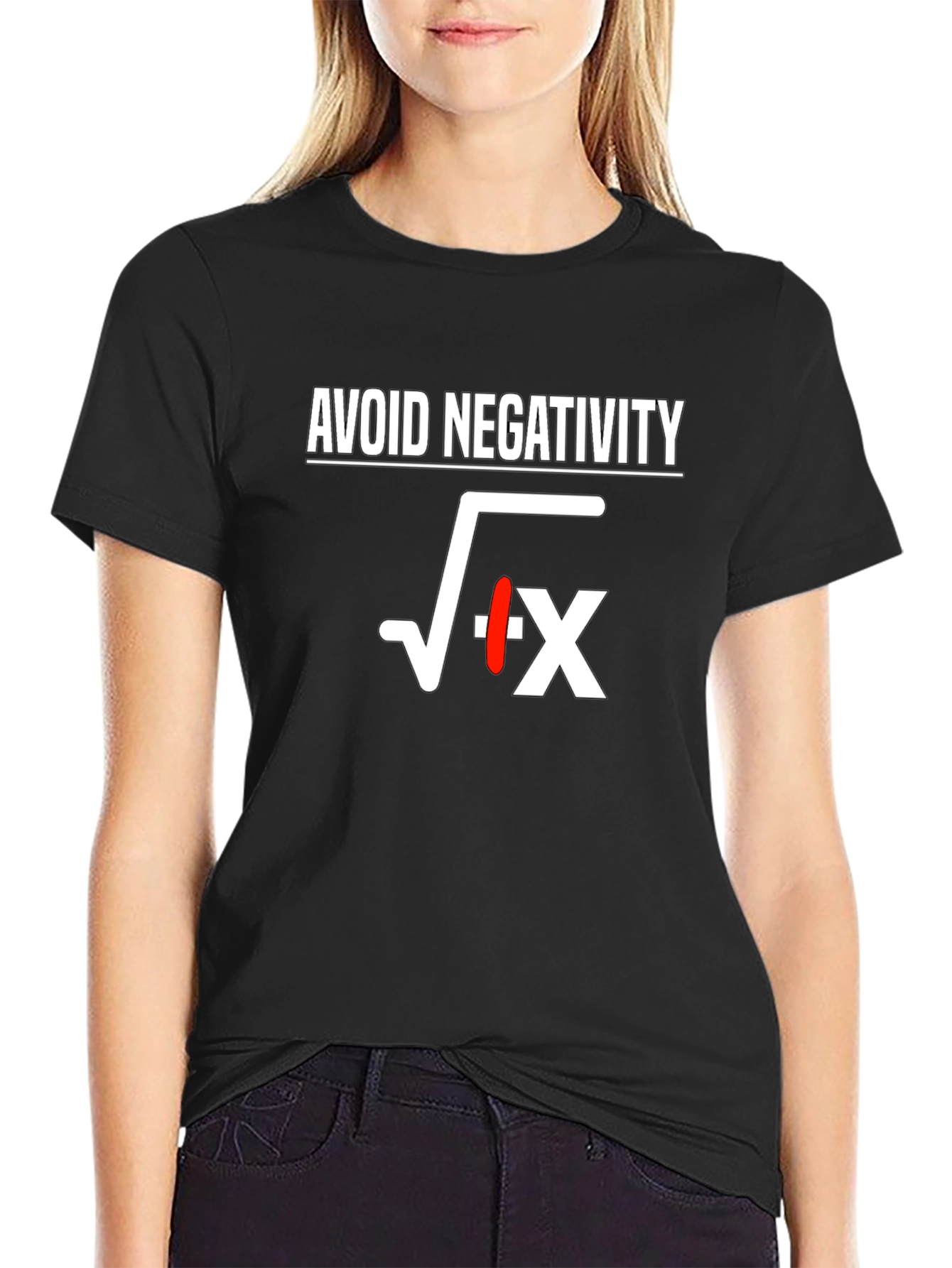 Avoid Negativity T-Shirt Math Humor Graphic Tee