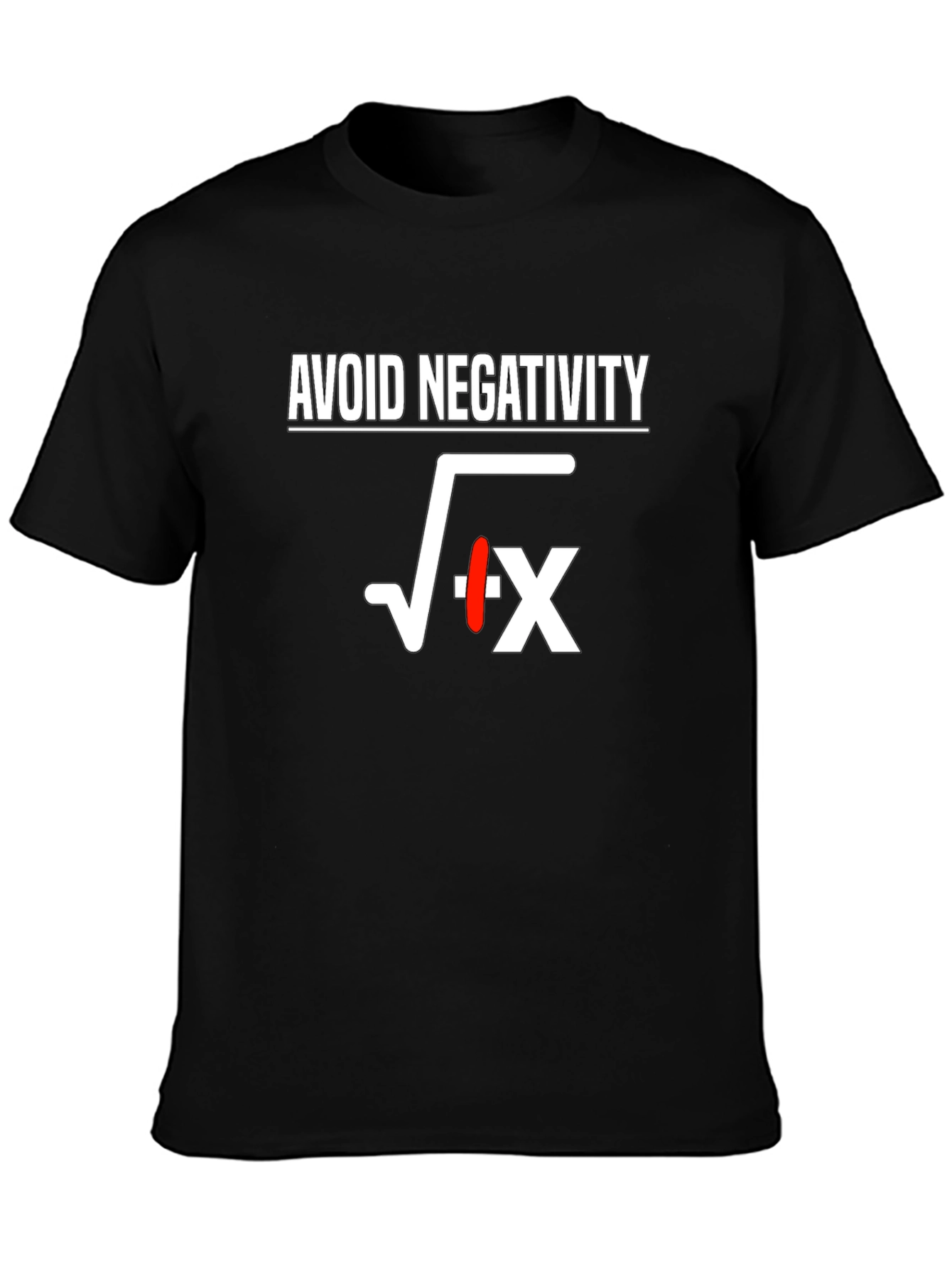 Avoid Negativity T-Shirt Math Humor Graphic Tee