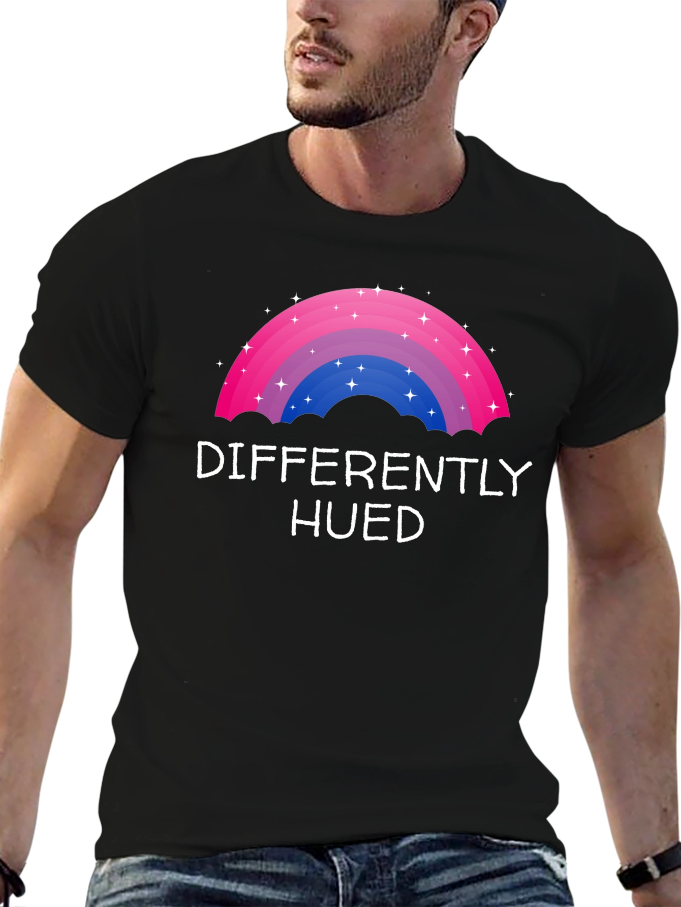 Differently Hued Bi Pride Graphic T-Shirt