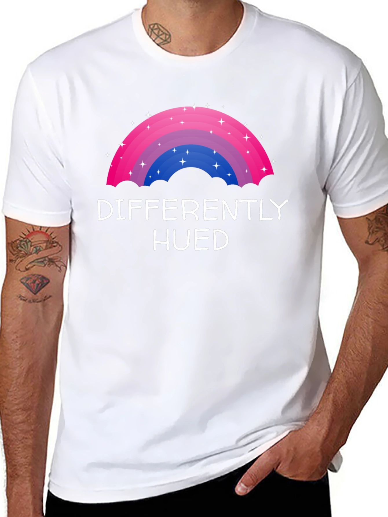 Differently Hued Bi Pride Graphic T-Shirt