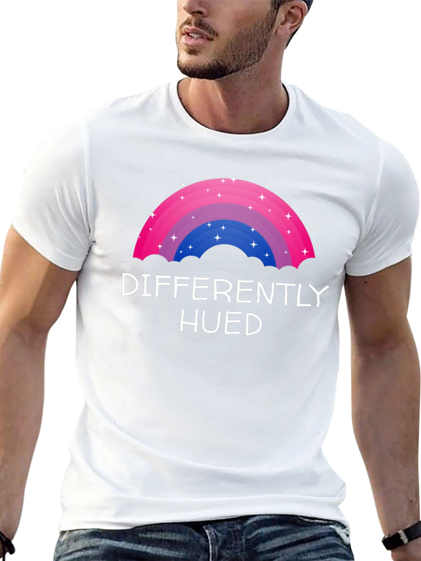 Differently Hued Bi Pride Graphic T-Shirt