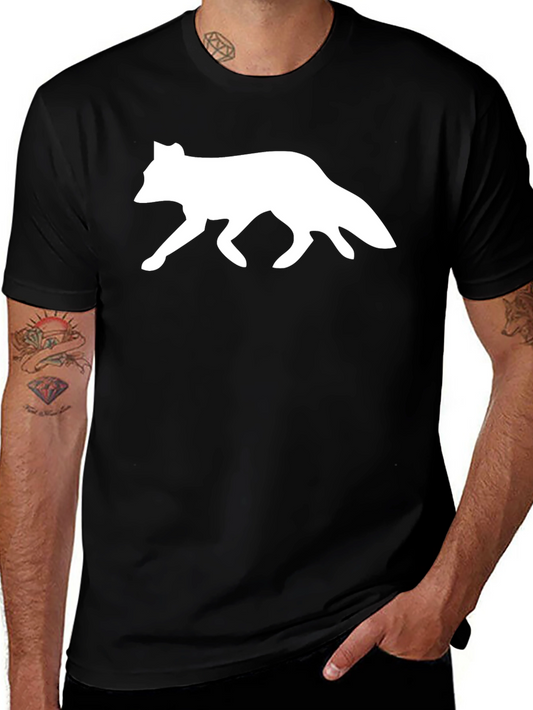 Fox Silhouette Graphic T-Shirt - Black