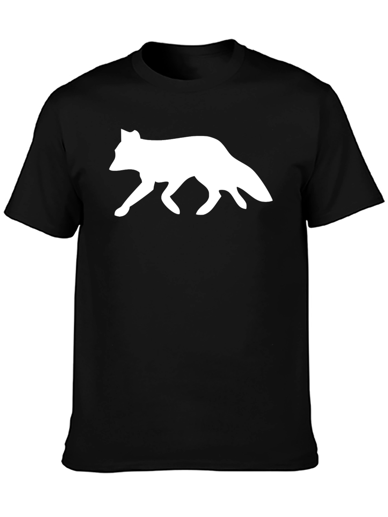 Fox Silhouette Graphic T-Shirt - Black