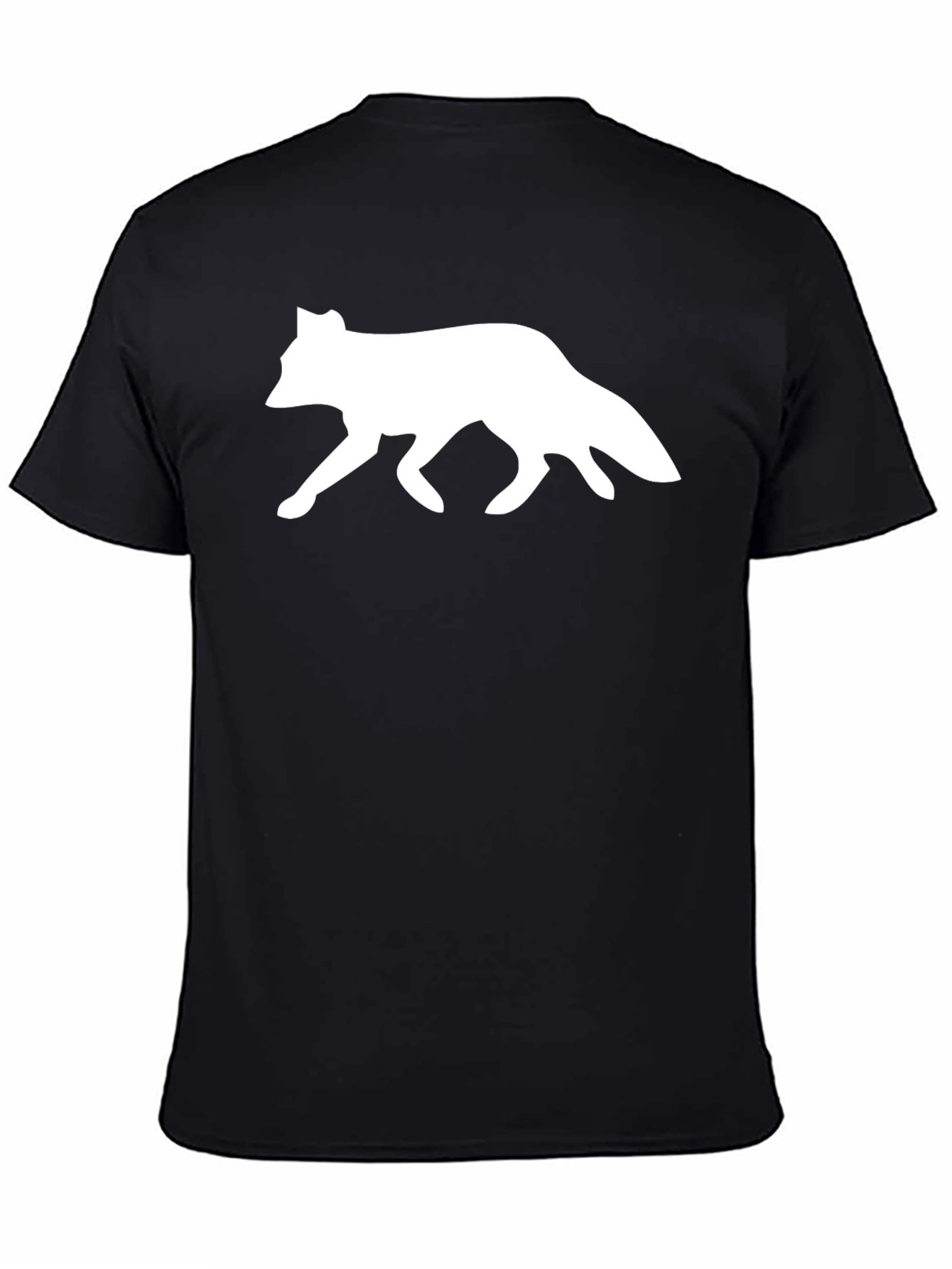 Fox Silhouette Graphic T-Shirt - Black