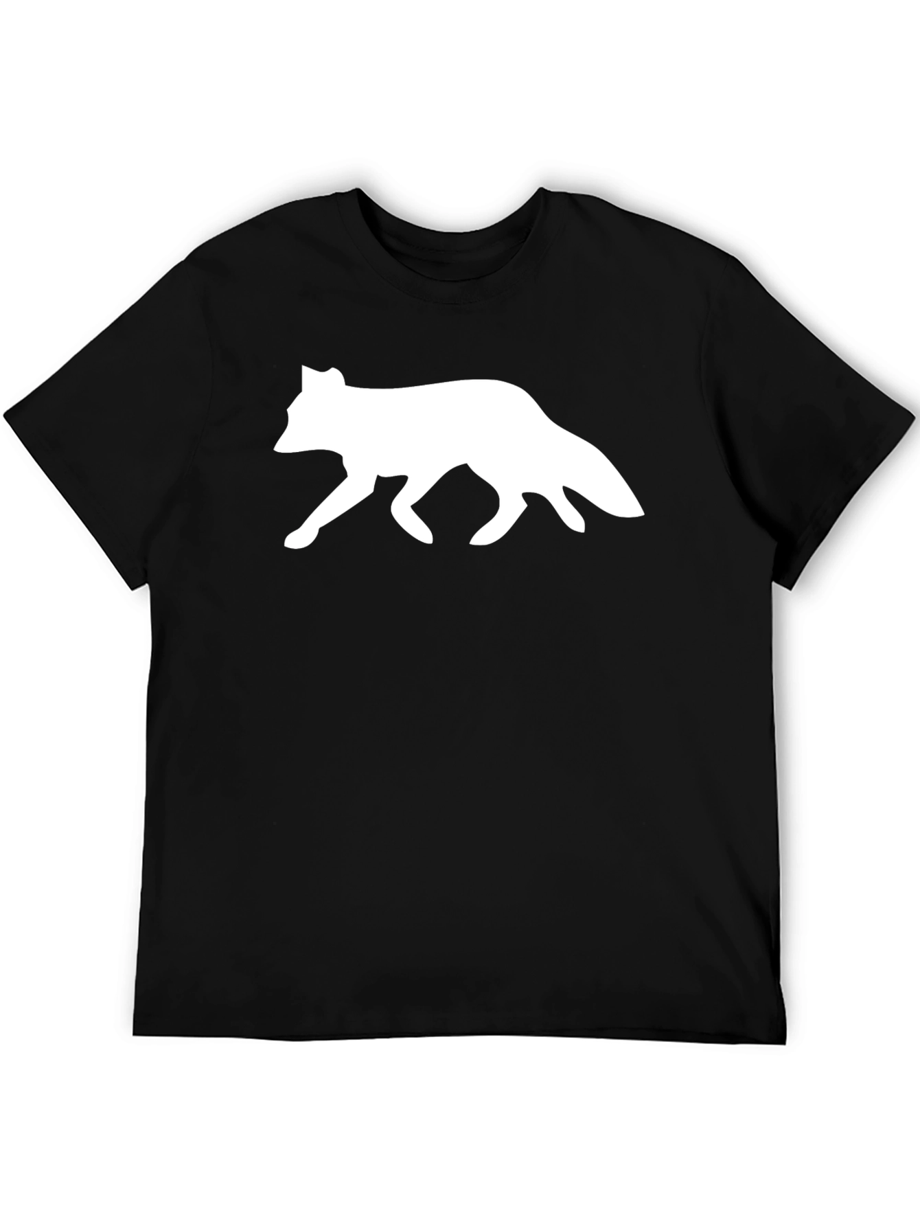 Fox Silhouette Graphic T-Shirt - Black