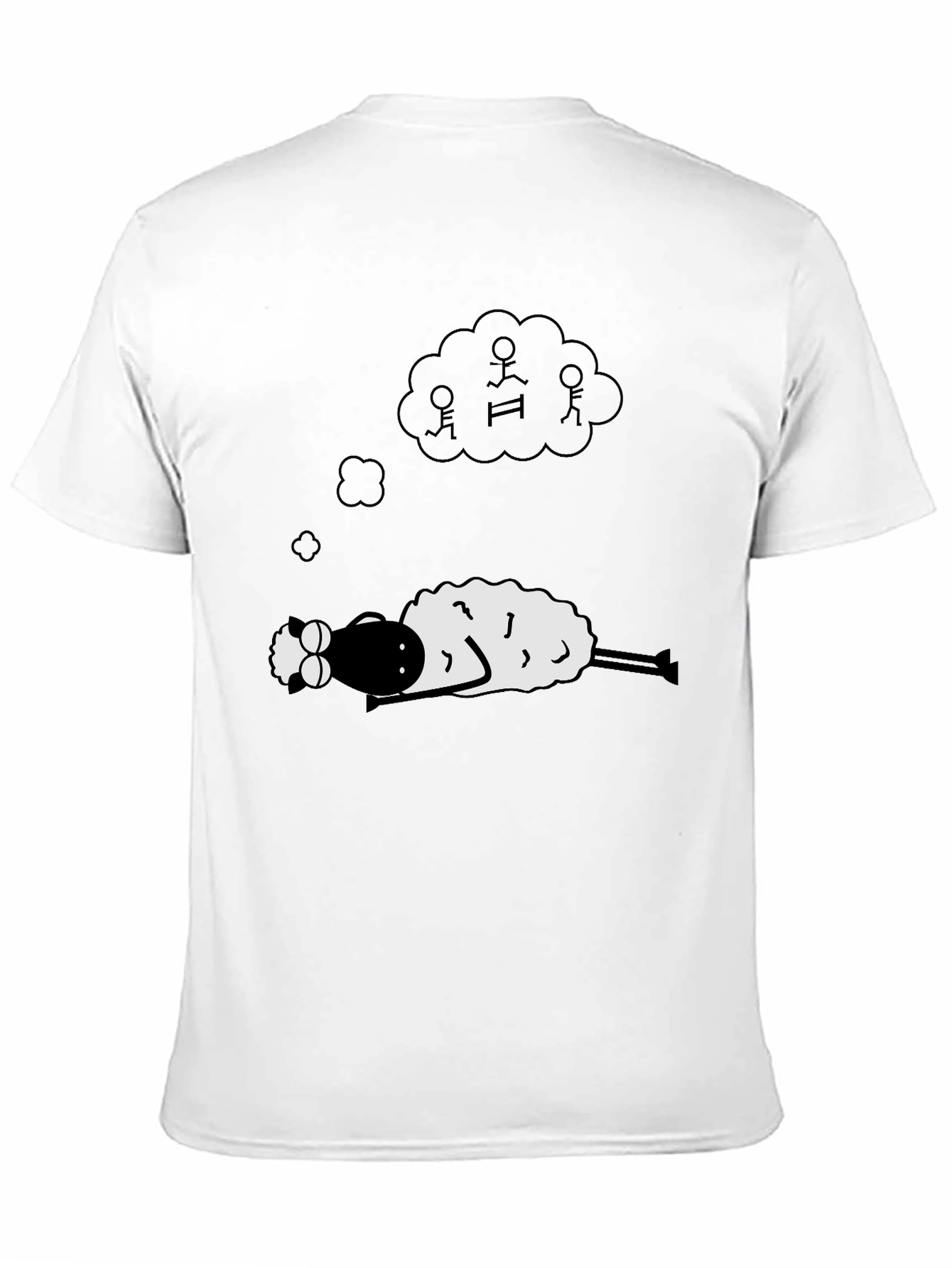 Dreaming Sheep Graphic Tee - Black Cotton Comfort