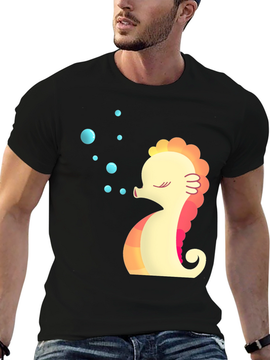 Seahorse Bubble T-Shirt - Cute Sea Life Tee