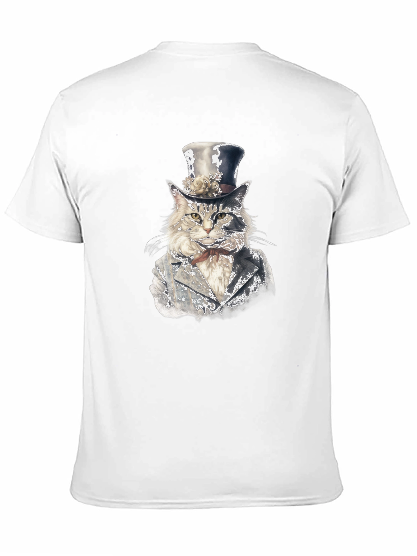 Cat Gentleman T-Shirt - Stylish Feline Top Hat Design