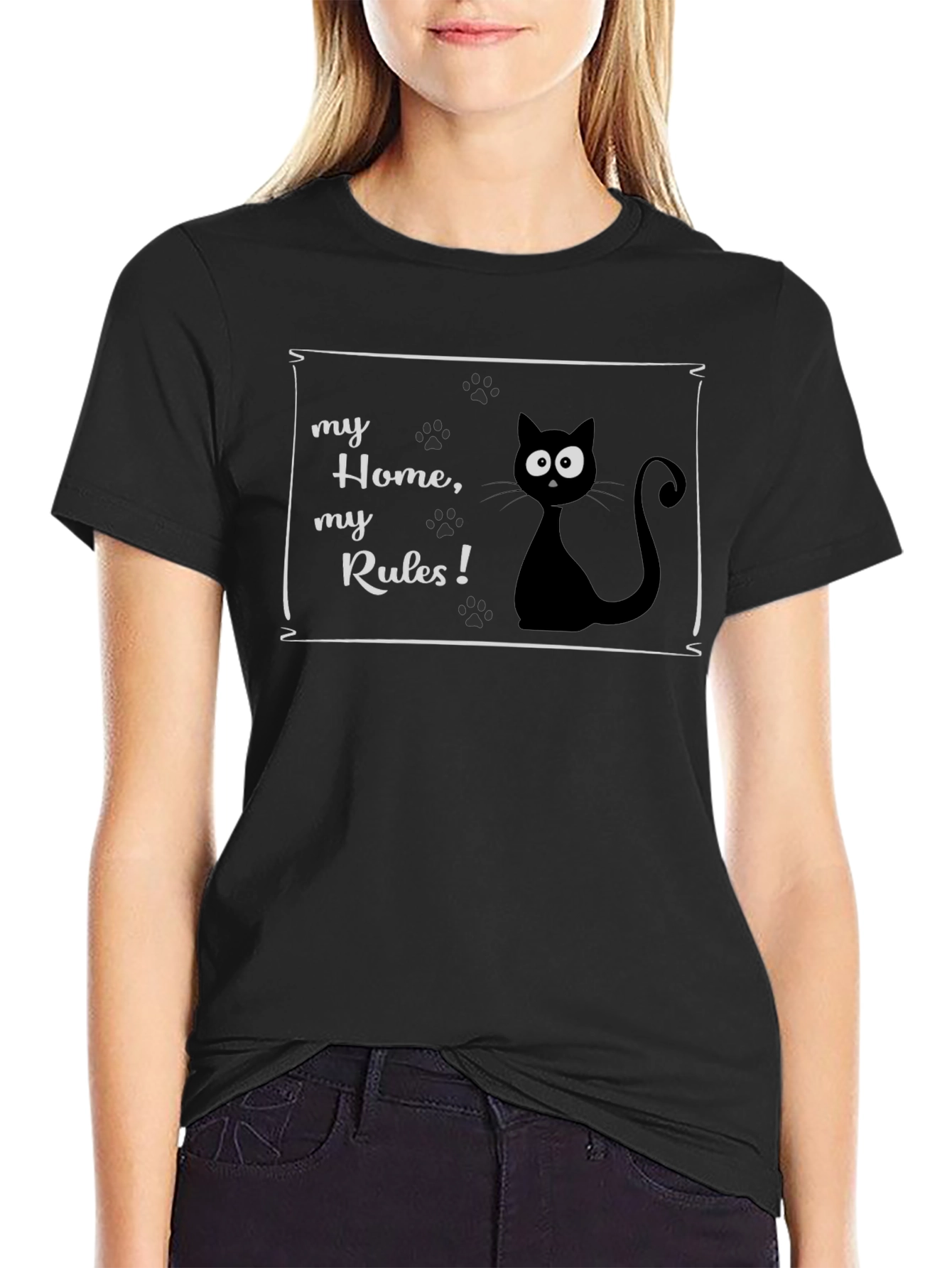 My Home My Rules Cat T-Shirt