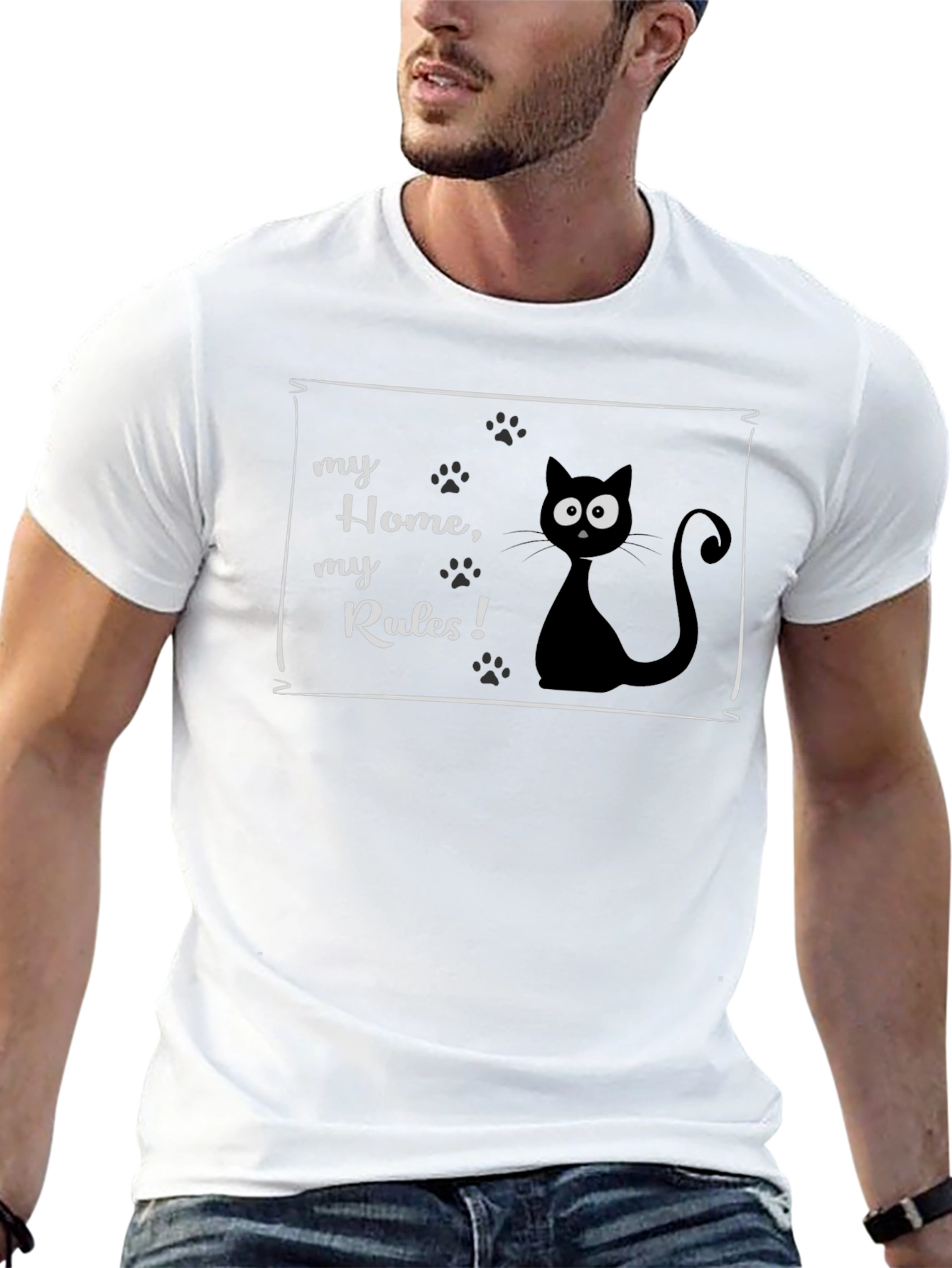 My Home My Rules Cat T-Shirt