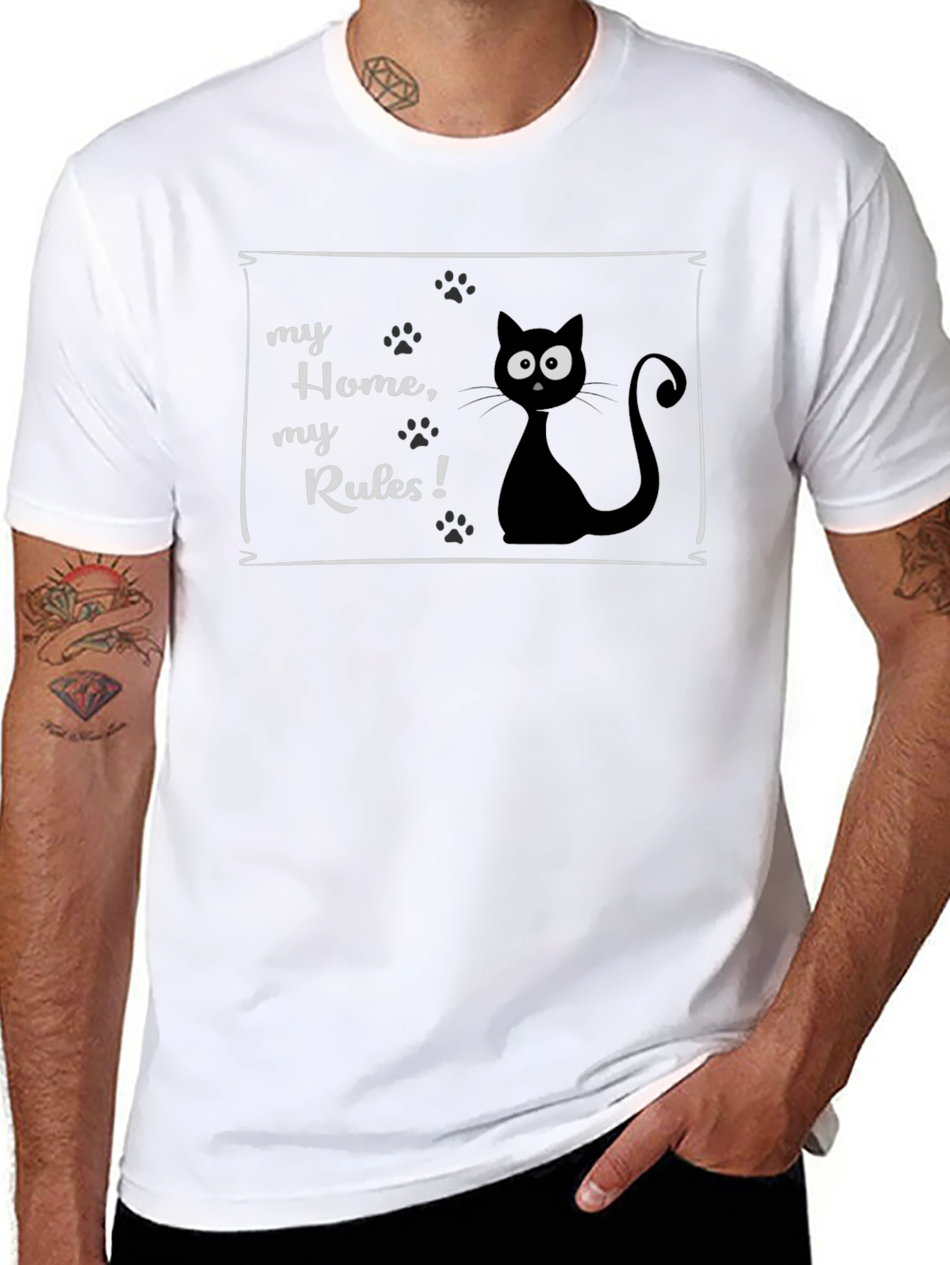 My Home My Rules Cat T-Shirt