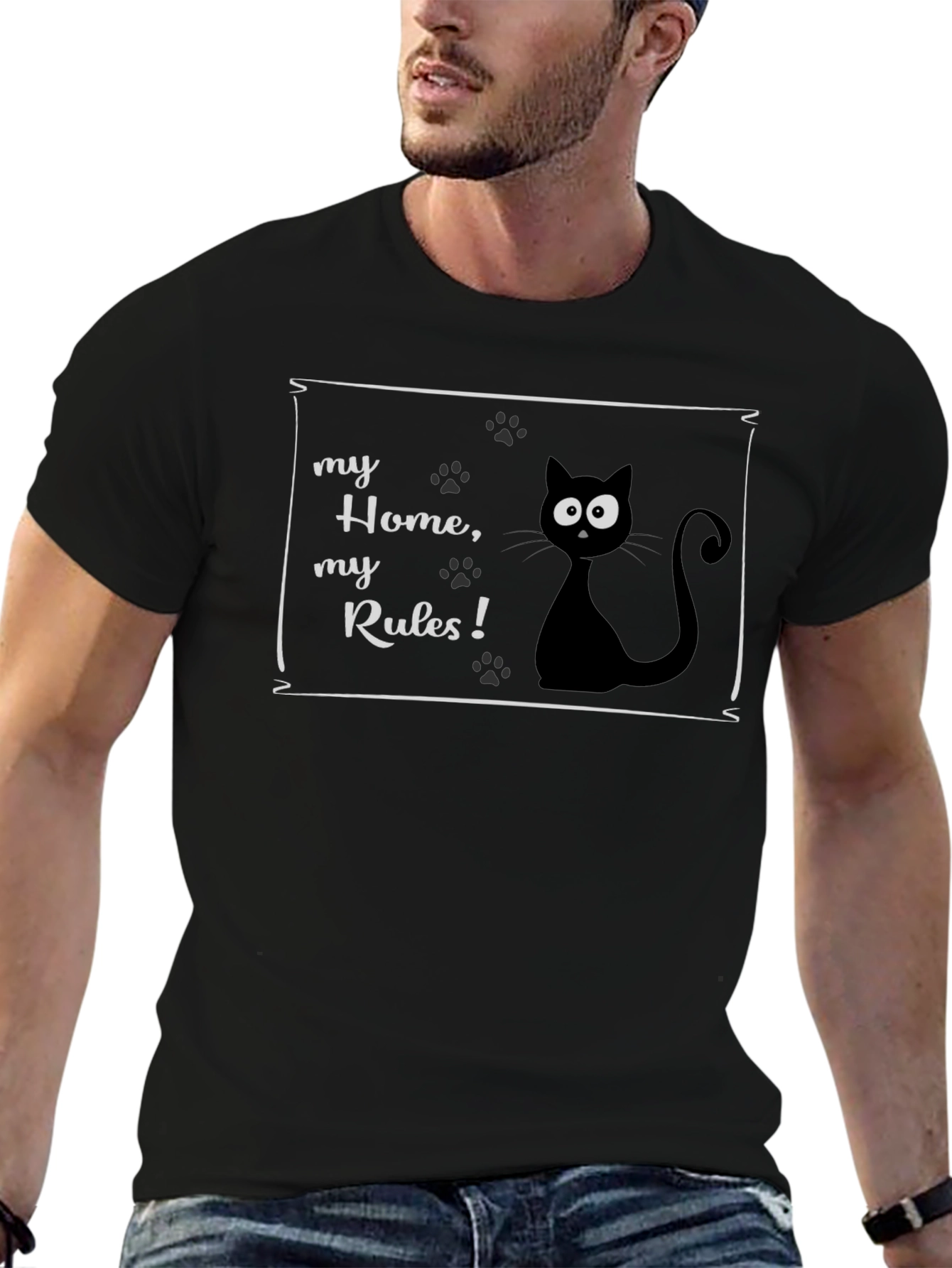 My Home My Rules Cat T-Shirt
